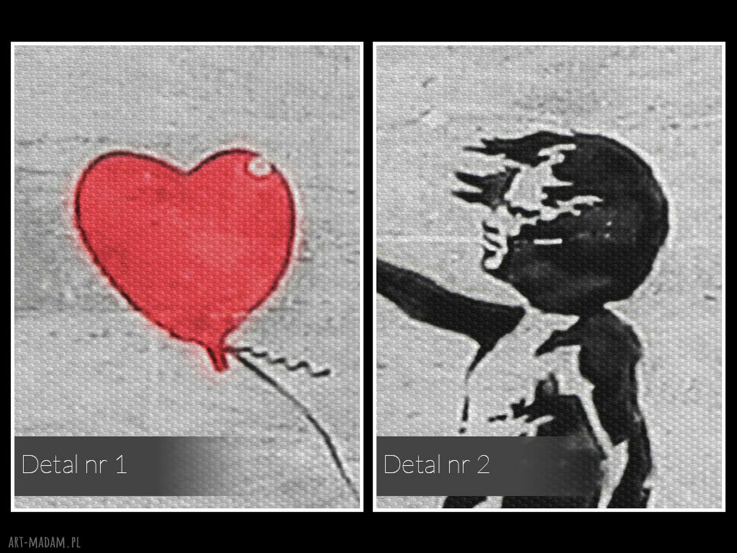Obraz na płótnie Banksy Dziewczynka w pionie 50x70 cm
