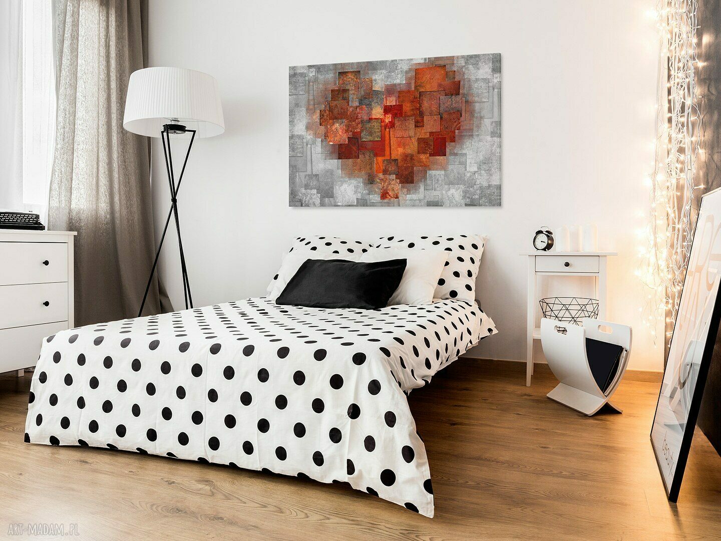 Obraz na płótnie - SERCE ABSTRAKCJA - 120x80 cm (43101)