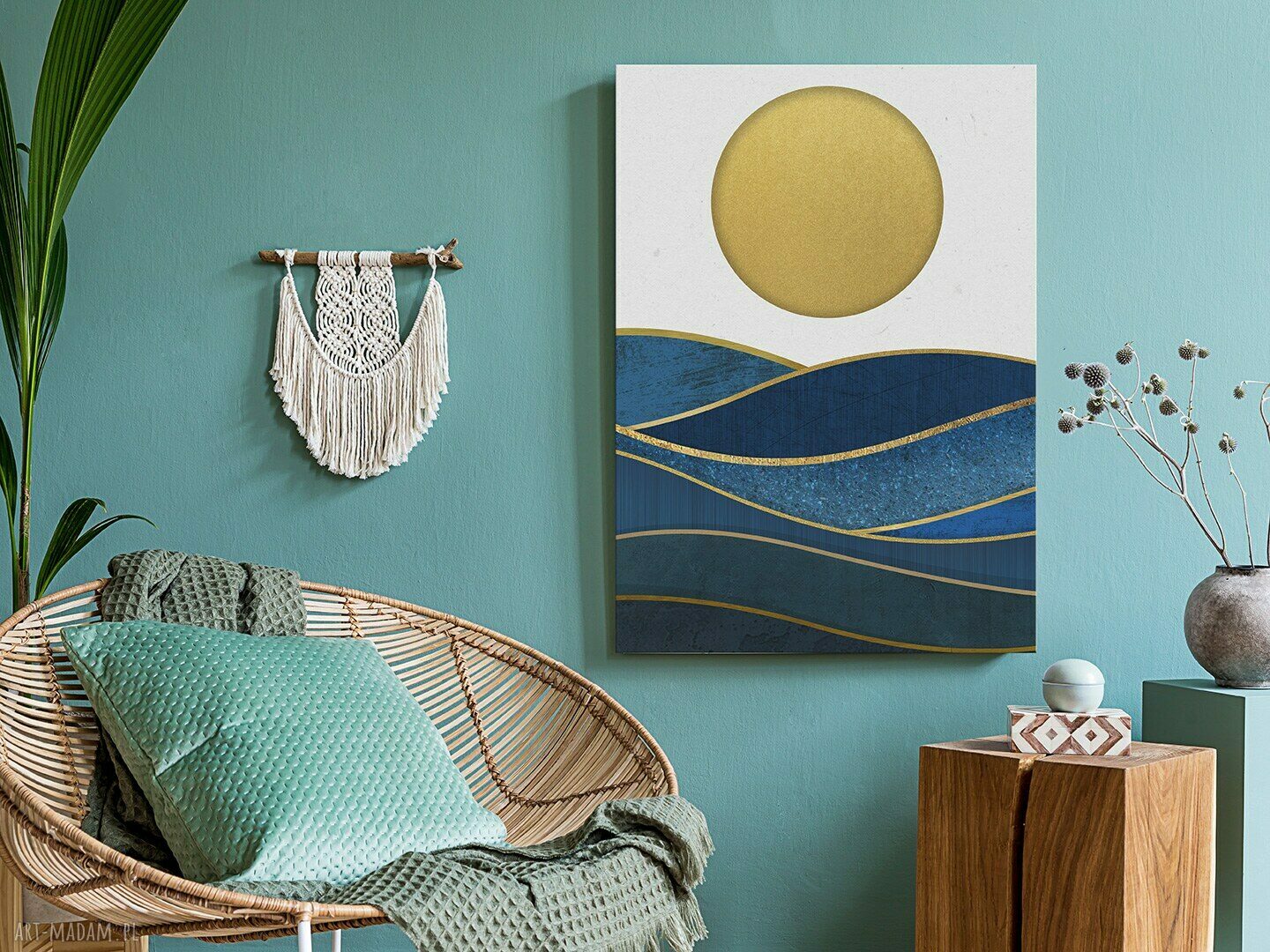 Marynistyczny obraz na płótnie „Morze Słońce” - pion 50x70 cm