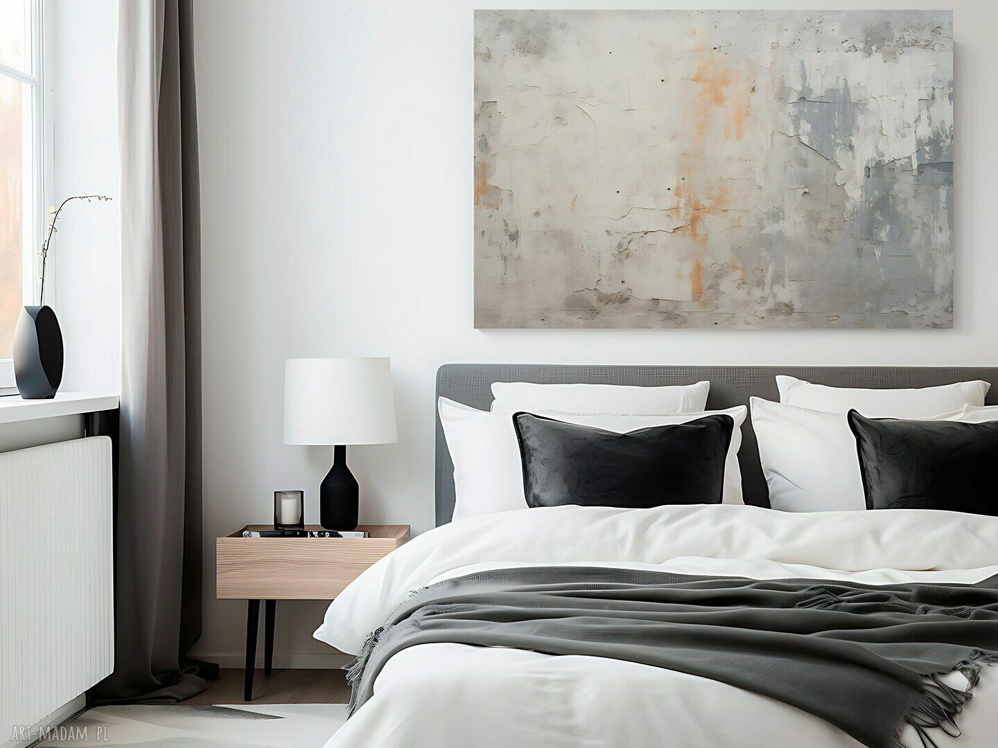 Obraz na płótnie Abstrakcja beton loft - 120x80 cm (minimalizm)