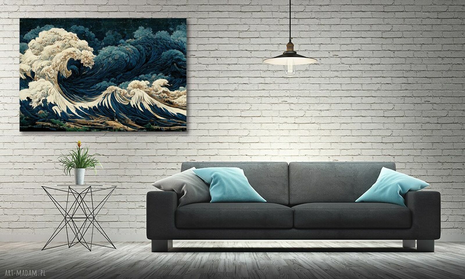 Obraz na płótnie Wielka Fala - morze i sztorm 120x80 cm