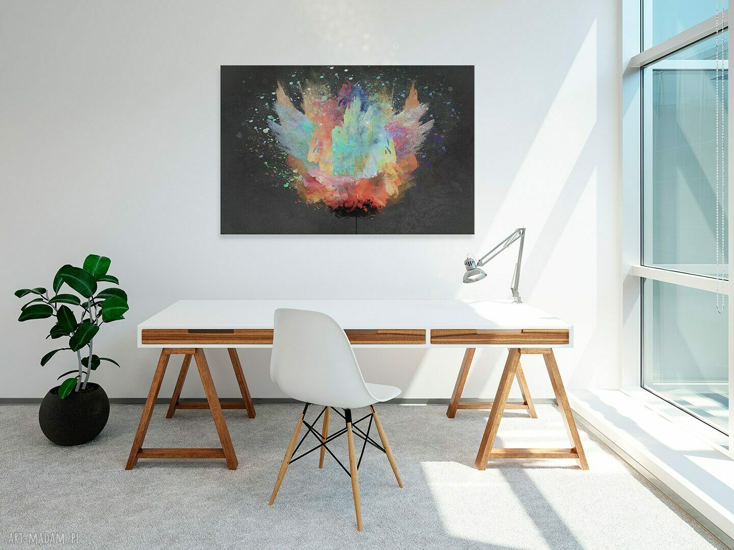 Obraz na płótnie - KWIAT ARTYSTYCZNY - 120x80 cm (70501)