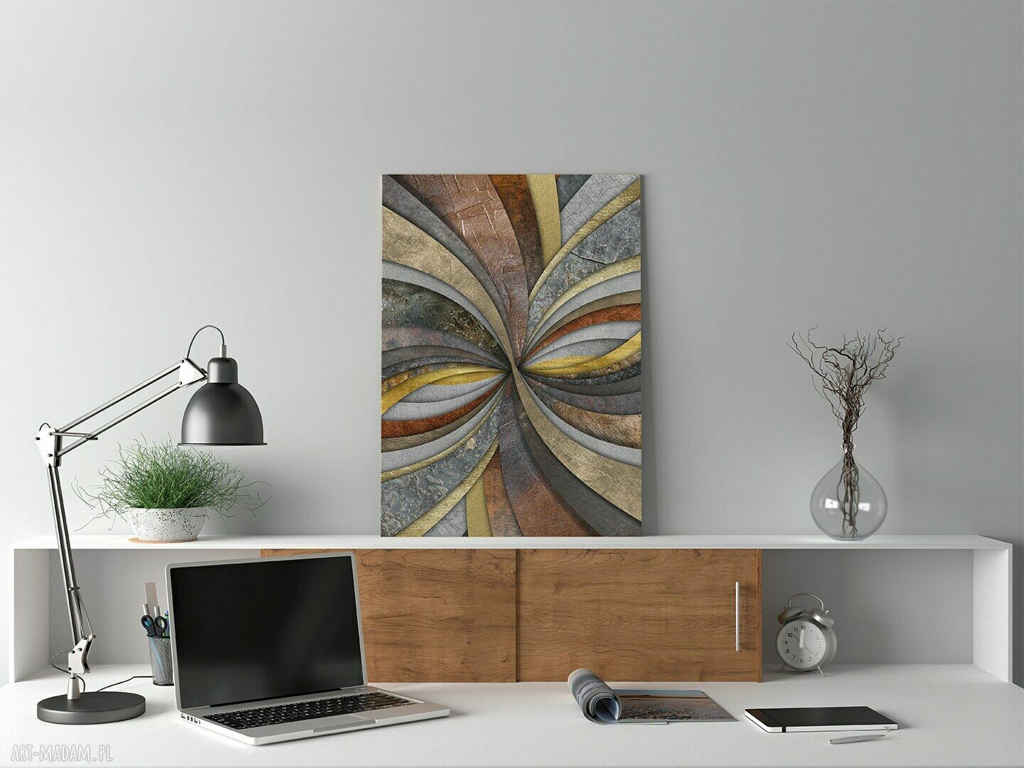 Obraz na płótnie - WIR TEKSTURY ELEGANCKI - w pionie 50x70 cm (74003)