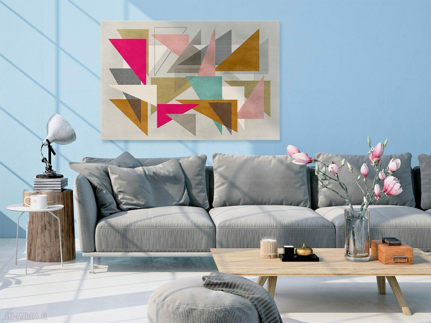 Obraz na płótnie - ABSTRAKCJA GEOMETRIA - 120x80 cm (28901)