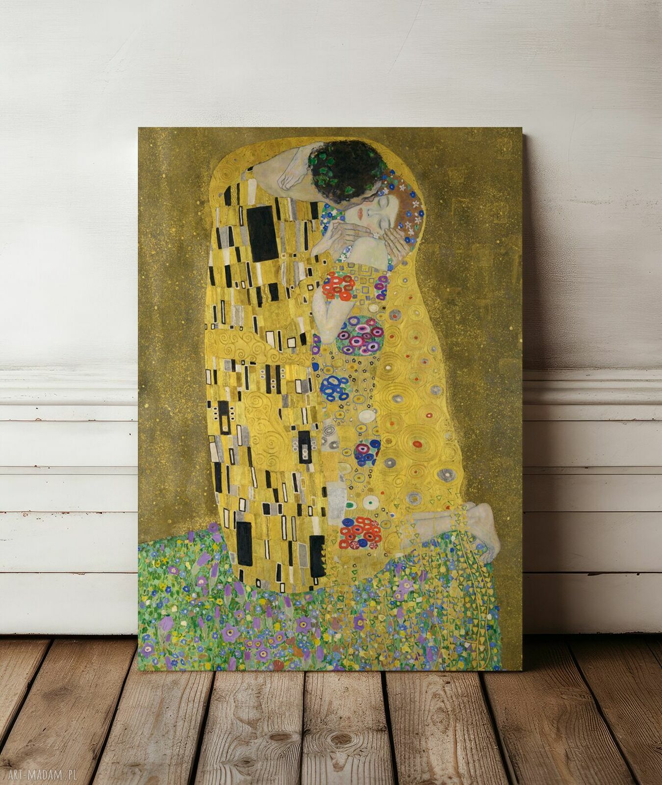Obraz na płótnie Gustav Klimt Kiss 70x100 cm - gotowy do zawieszenia