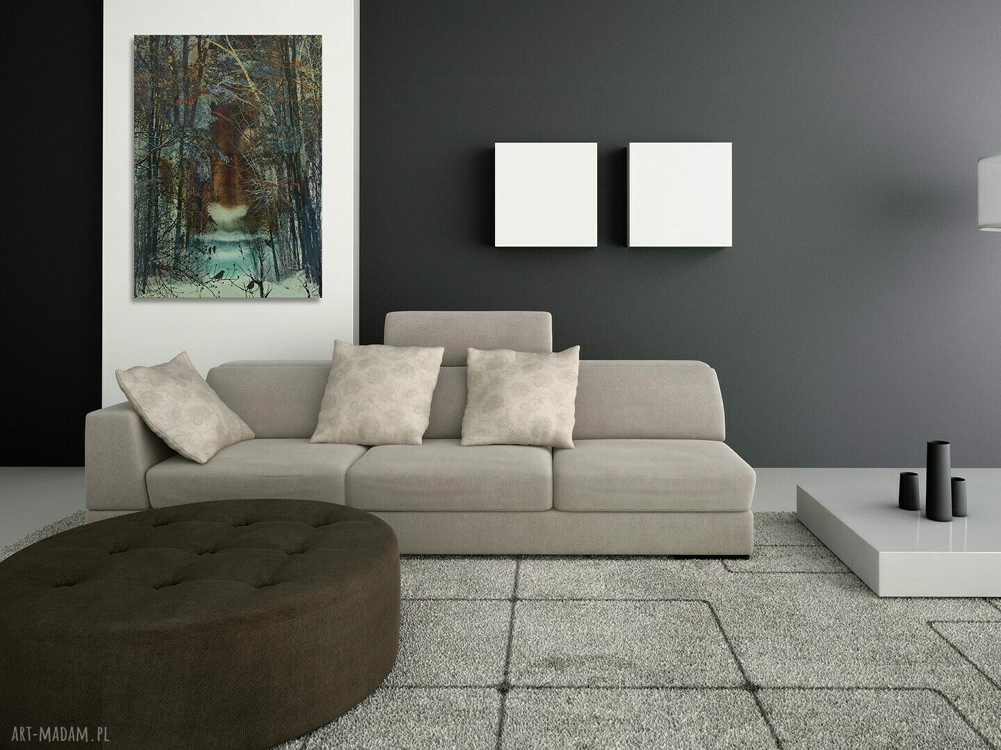 Obraz na płótnie - LAS TWARZ - 50x70 cm (09201)