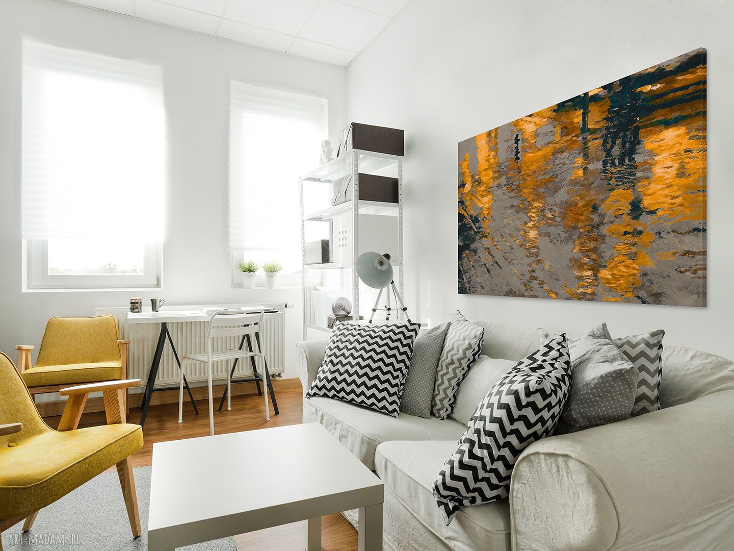 Obraz na płótnie Abstrakcja Odbicie 120x80 cm (06003)