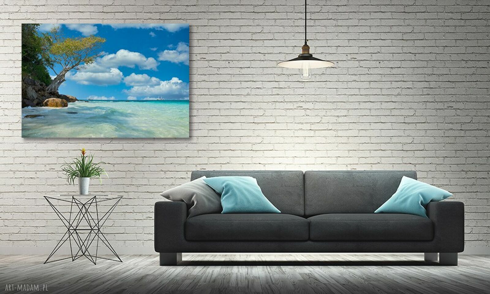 Obraz na płótnie Plaża i rajska wyspa 120x80 cm