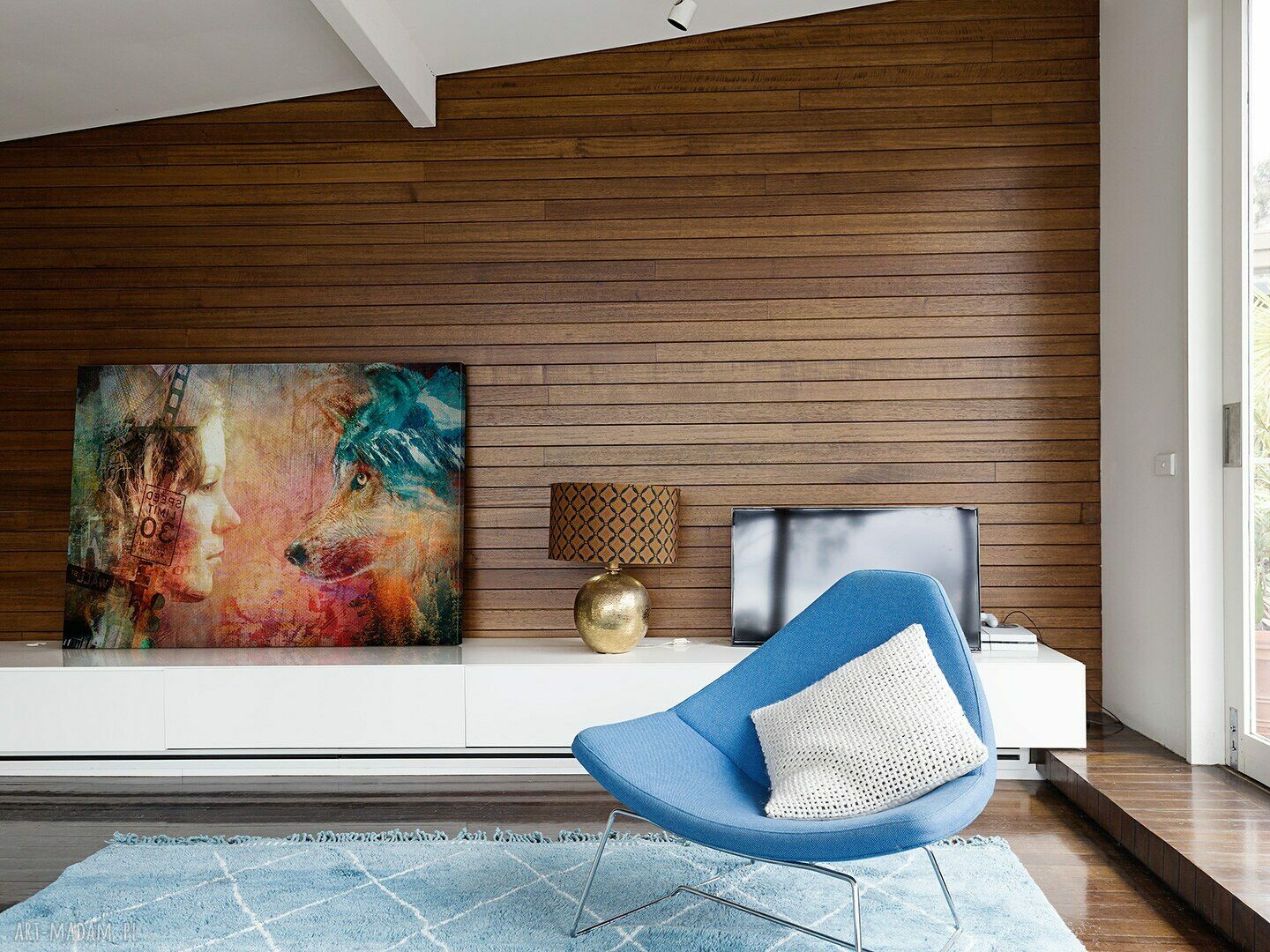 Obraz na płótnie KOBIETA WILK 120x80 cm (Vaku dsgn)