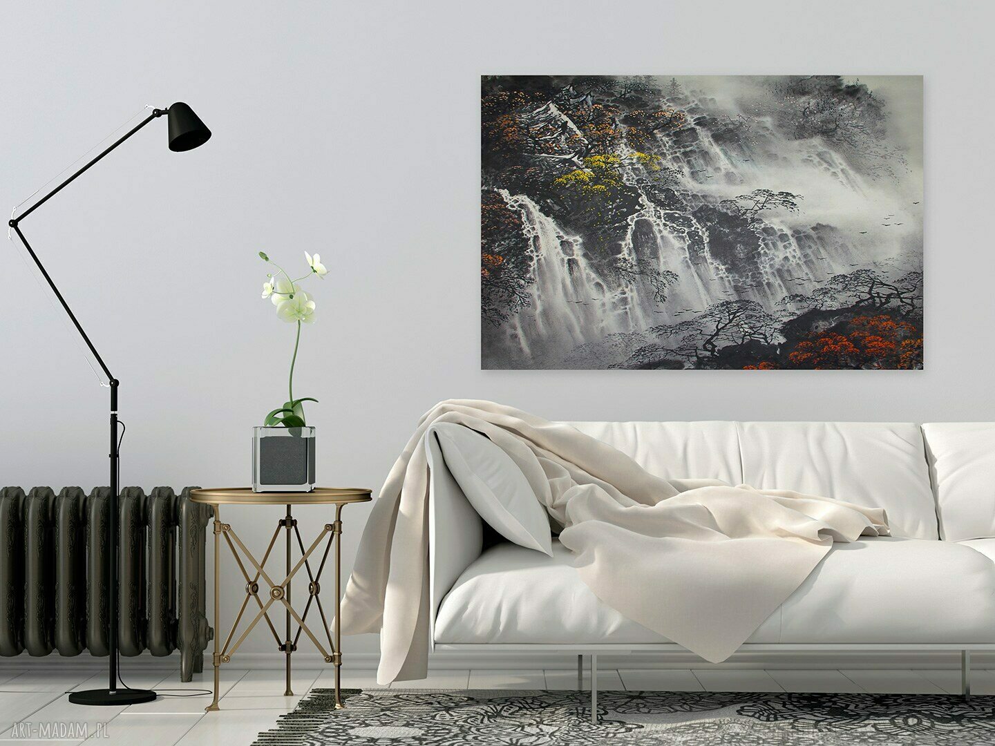 Obraz na płótnie Wodospad - pejzaż Chiny 150x100 cm