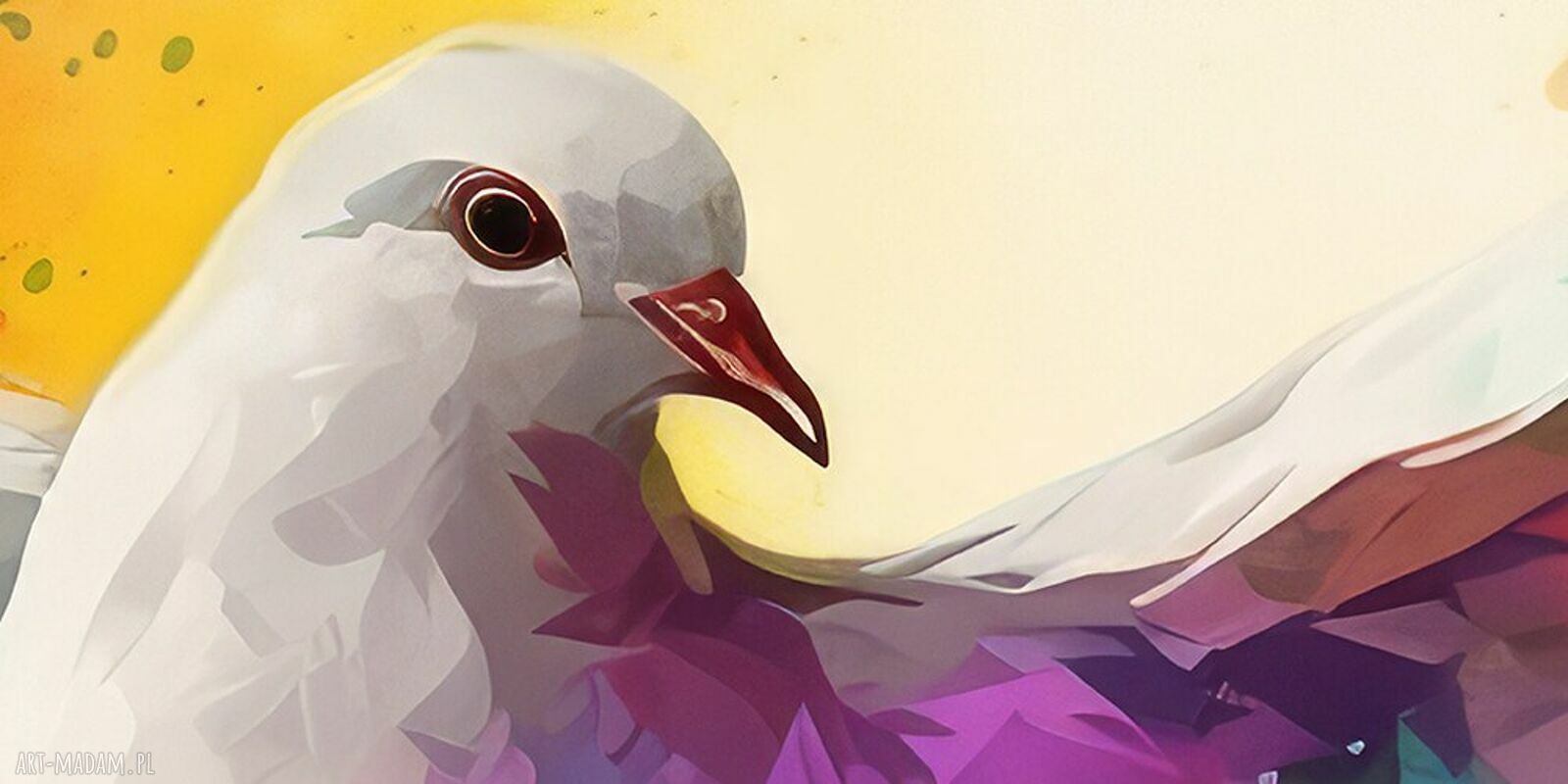 Kolorowy obraz na płótnie 120x80 cm - Gołąb, symbol wolności i pokoju