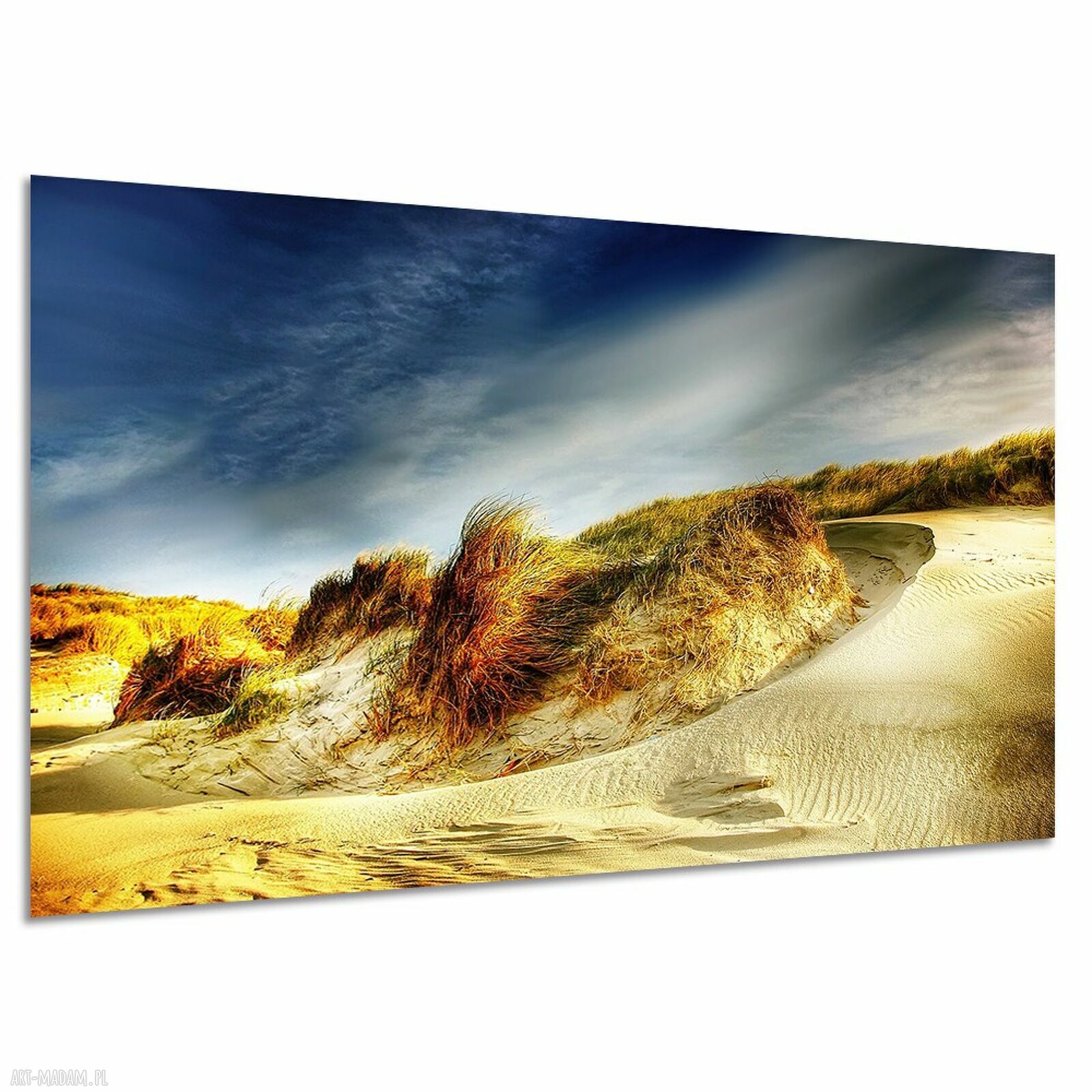 Obraz na płótnie Wydmy, morze i trawy 120x80 cm