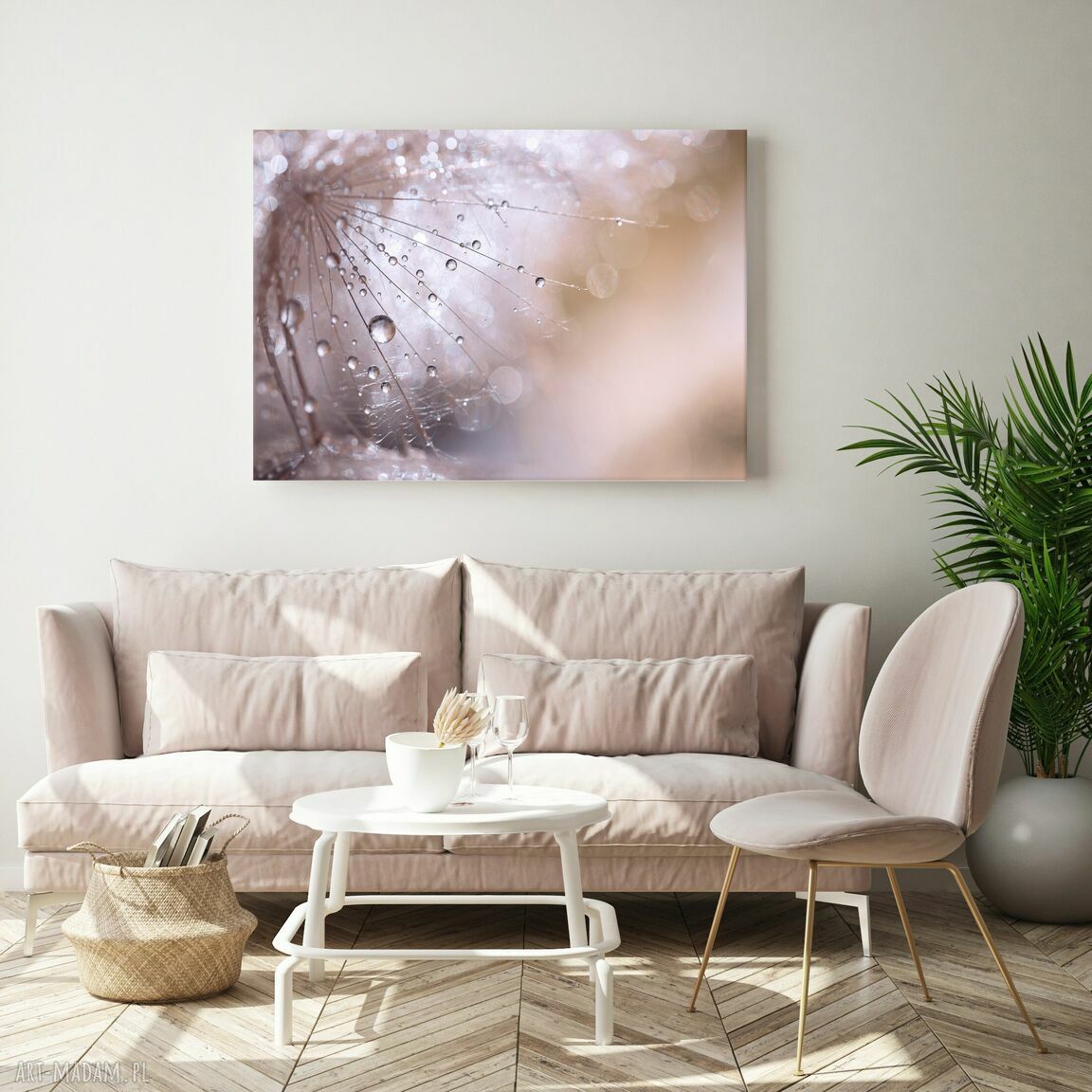 Obraz na płótnie 100x70 cm Dmuchawiec w beżach