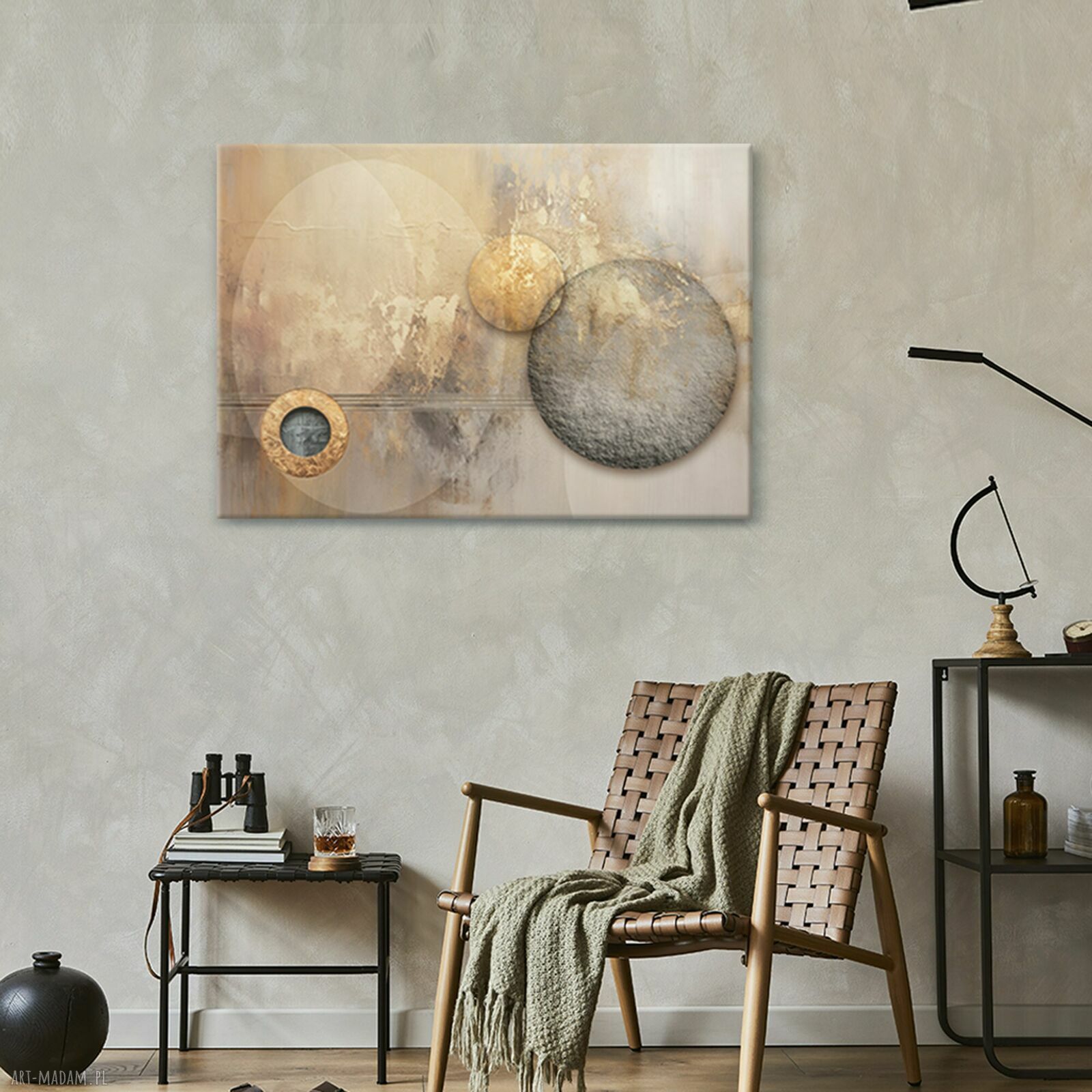 Duży obraz na płótnie 100x70 cm - abstrakcja geometryczna