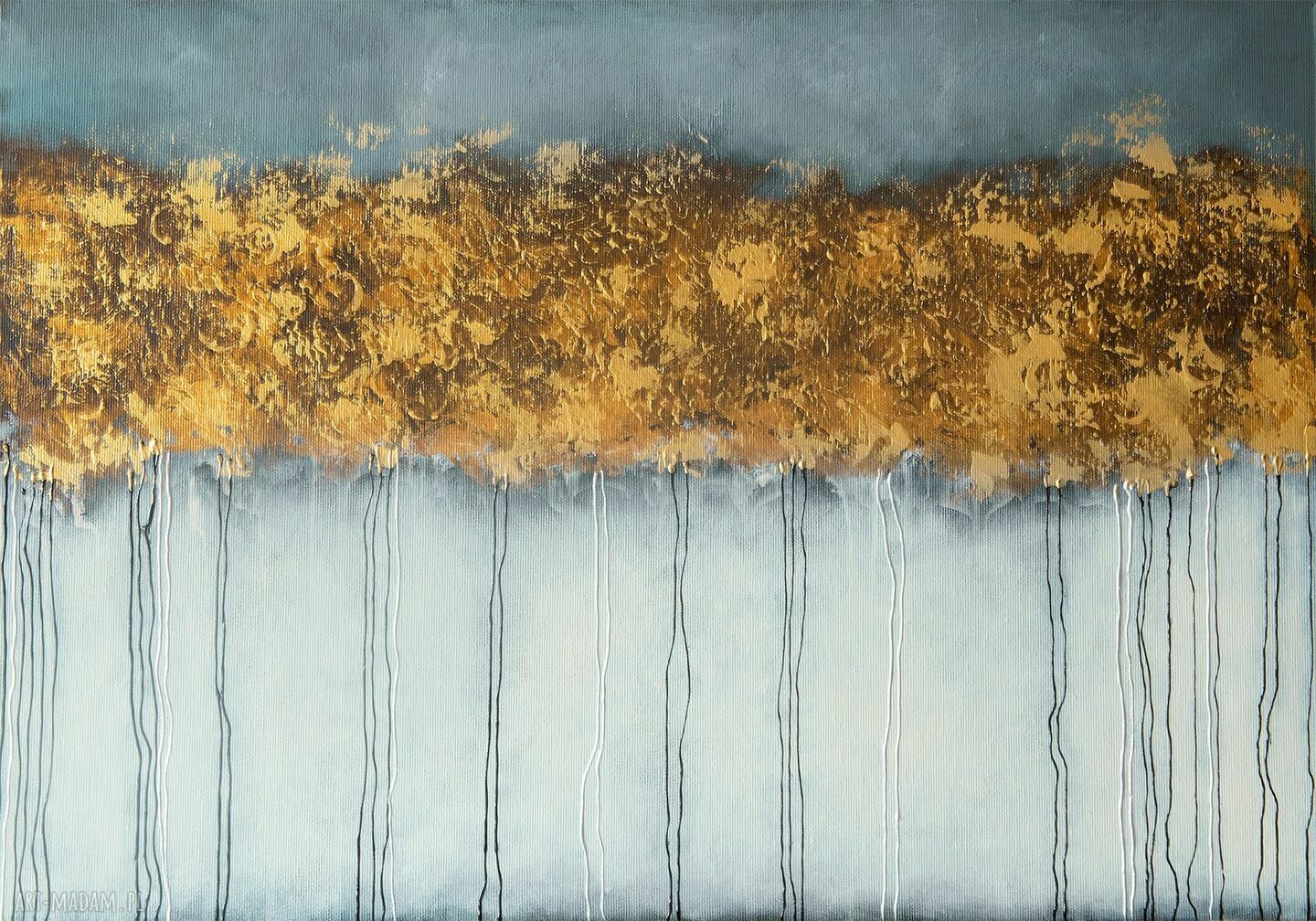 Abstrakcyjne drzewa na płótnie 100x70 cm - elegancka dekoracja ścienna