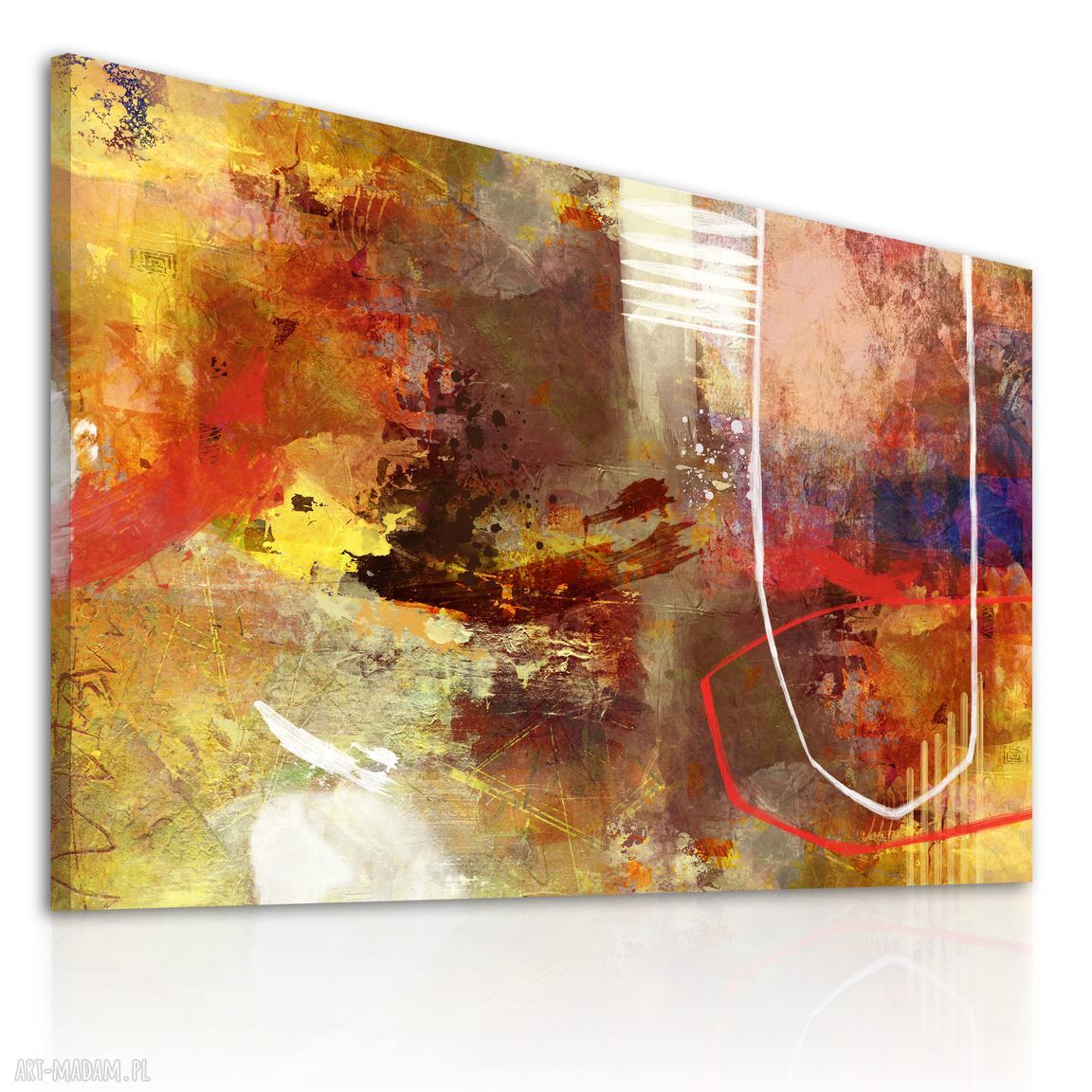 Obraz Pastelove Labirynty - abstrakcja kształtów na płótnie 120x80 cm (wysyłka 24h)