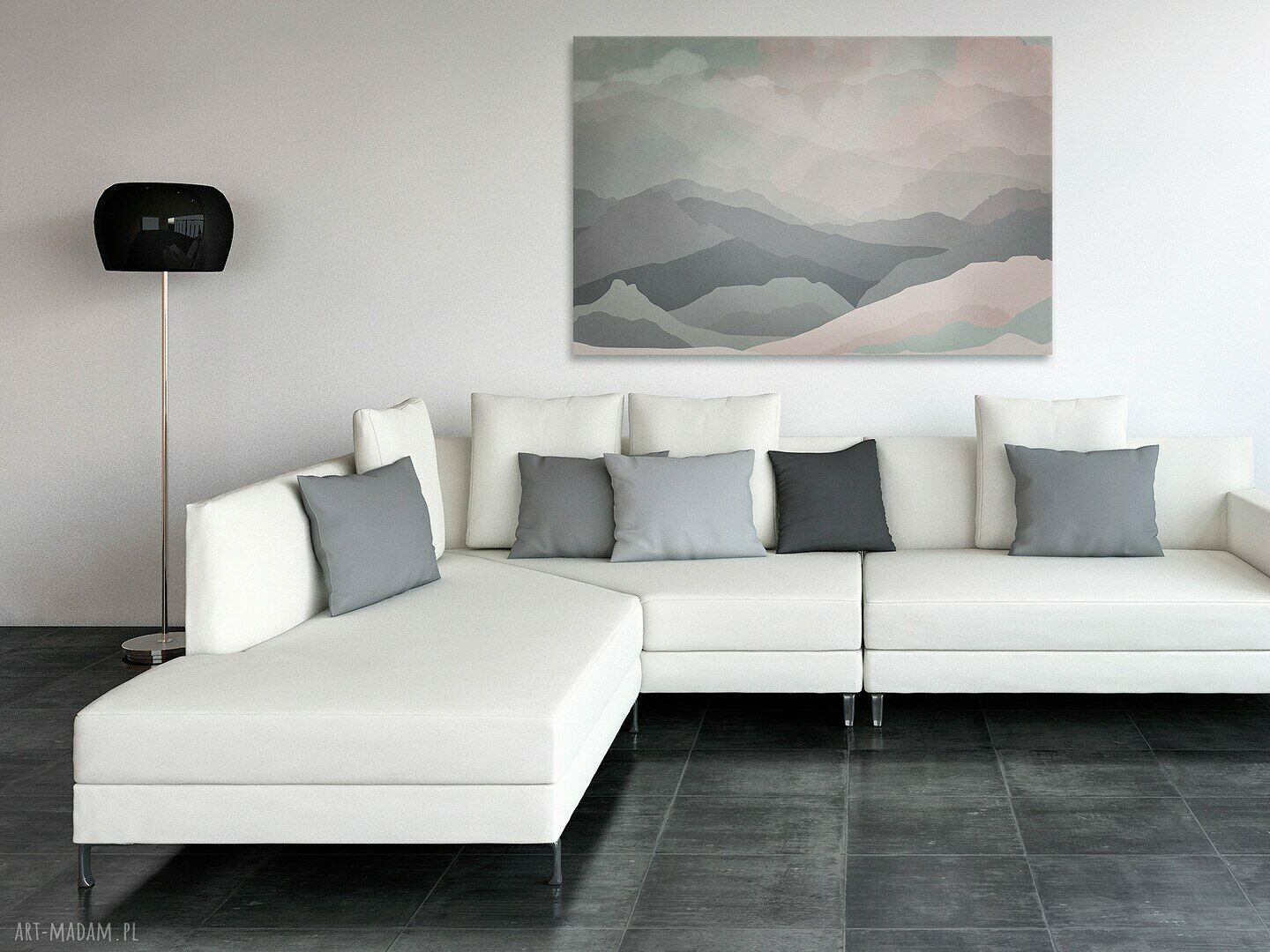 Obraz na płótnie - WZGÓRZA ABSTRAKCJA - 120x80 cm (33501)