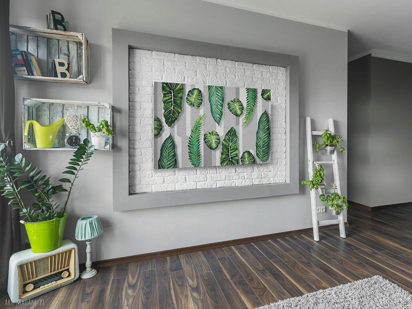 Obraz na płótnie - LIŚCIE WZÓR - 120x80 cm (54501)
