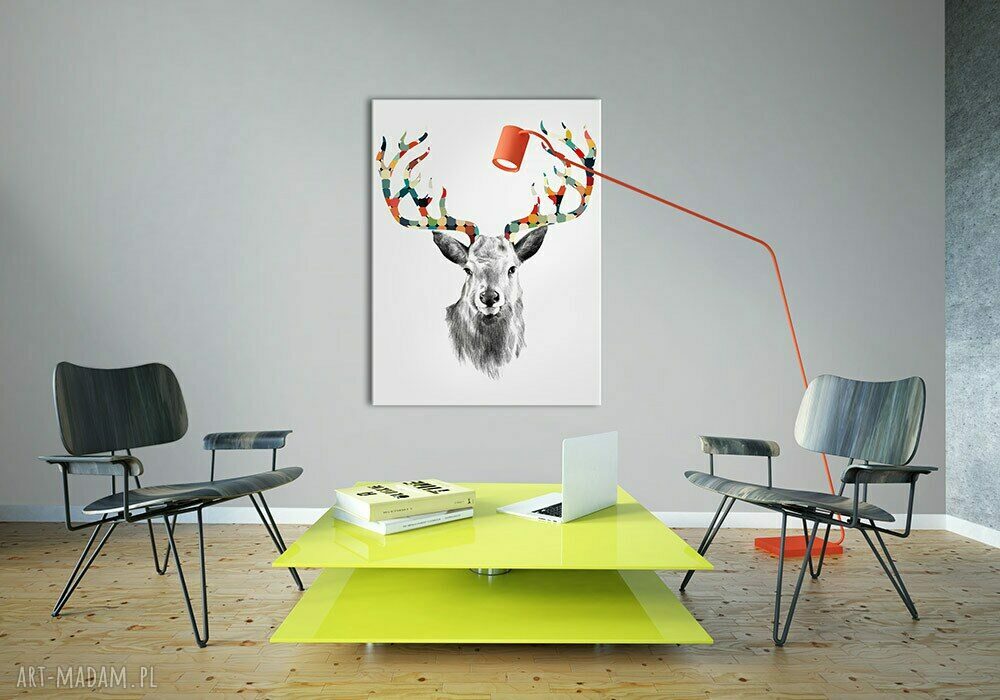 Obraz na płótnie 60x80 cm - Jelen 0224, wysyłka w 24h