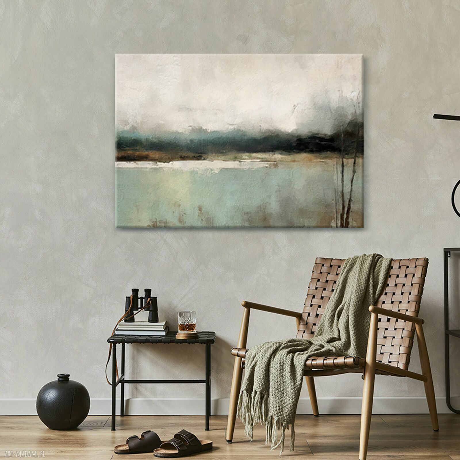 Obraz na płótnie 100x70 cm - Abstrakcyjny pejzaż Raspberryem