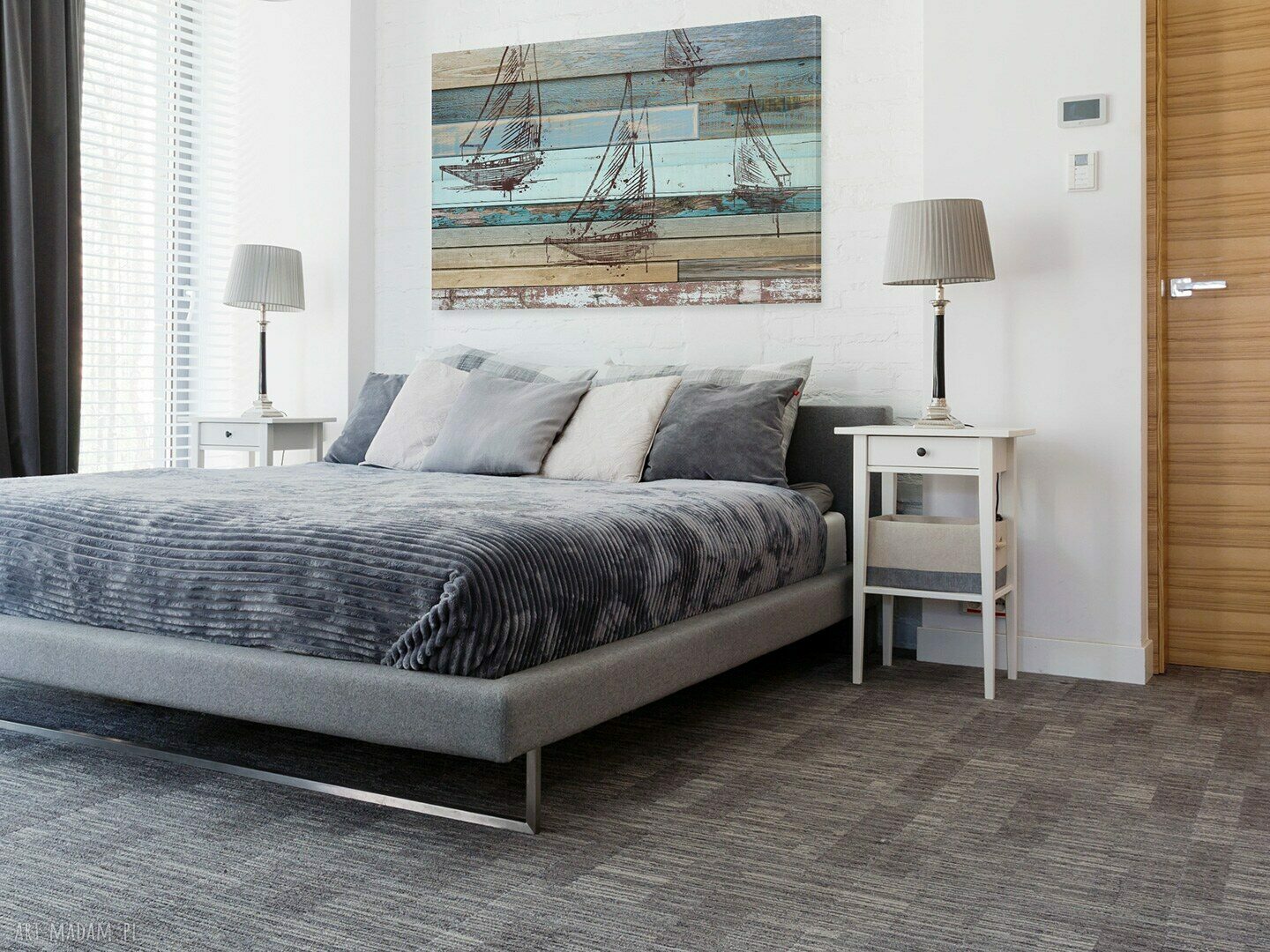 Obraz na płótnie Żaglówka statki deski shabby chic marynistyczny 120x80 cm