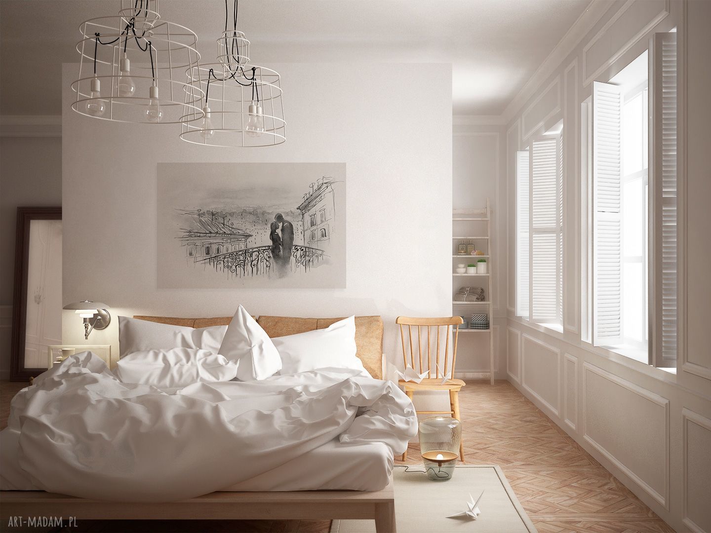 Obraz na płótnie Most Miłość czarno-biały 120x80 cm
