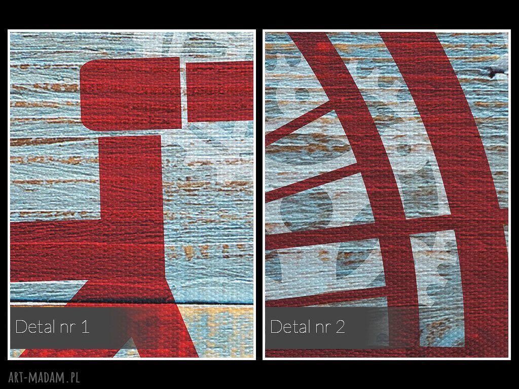 Obraz na płótnie - Czerwony Rower 120x80 cm (Vaku DSGN)