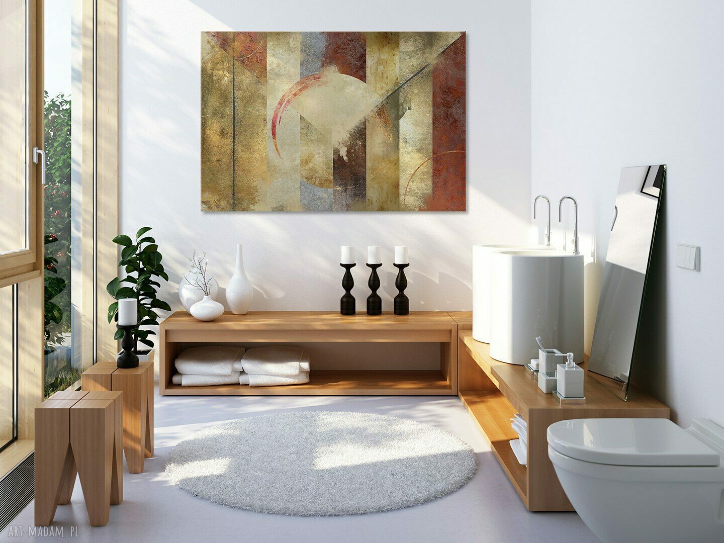 Obraz na płótnie Abstrakcja Zegar 90x60 cm - vintage