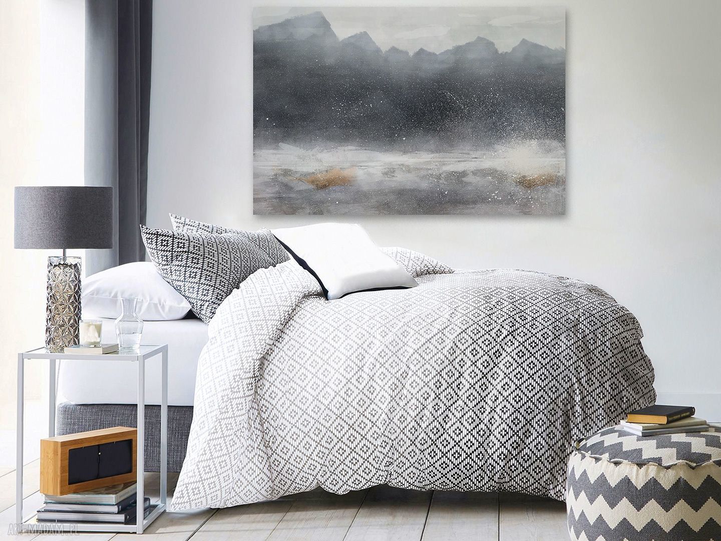 Obraz na płótnie Góry Abstrakcja Zima Nowoczesny 120x80 cm