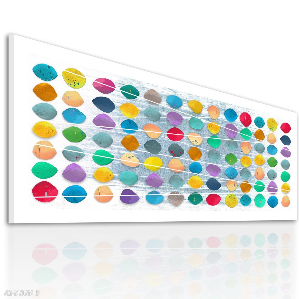 Obraz na płótnie 147x60 cm - Abstrakcja Elipsy 0287