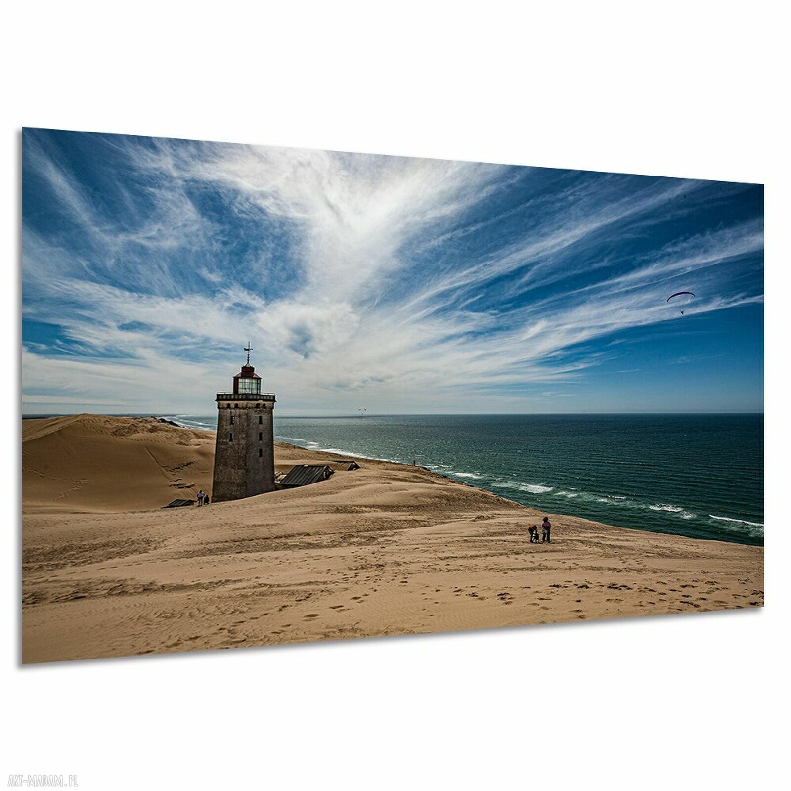 Obraz na ścianę PLAŻA 13 - latarnia morska, morze i wydmy 120x80 cm