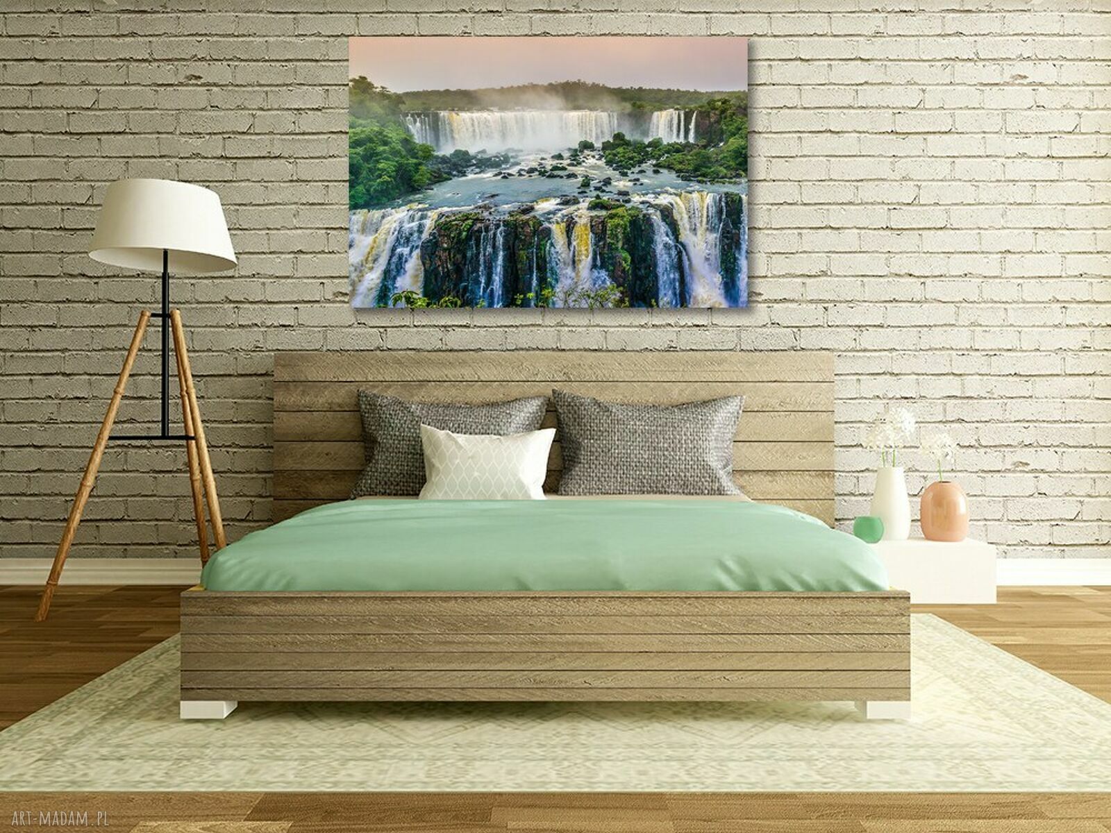 Obraz na ścianę Wodospad Iguazu - dżungla i rzeka 120x80 cm