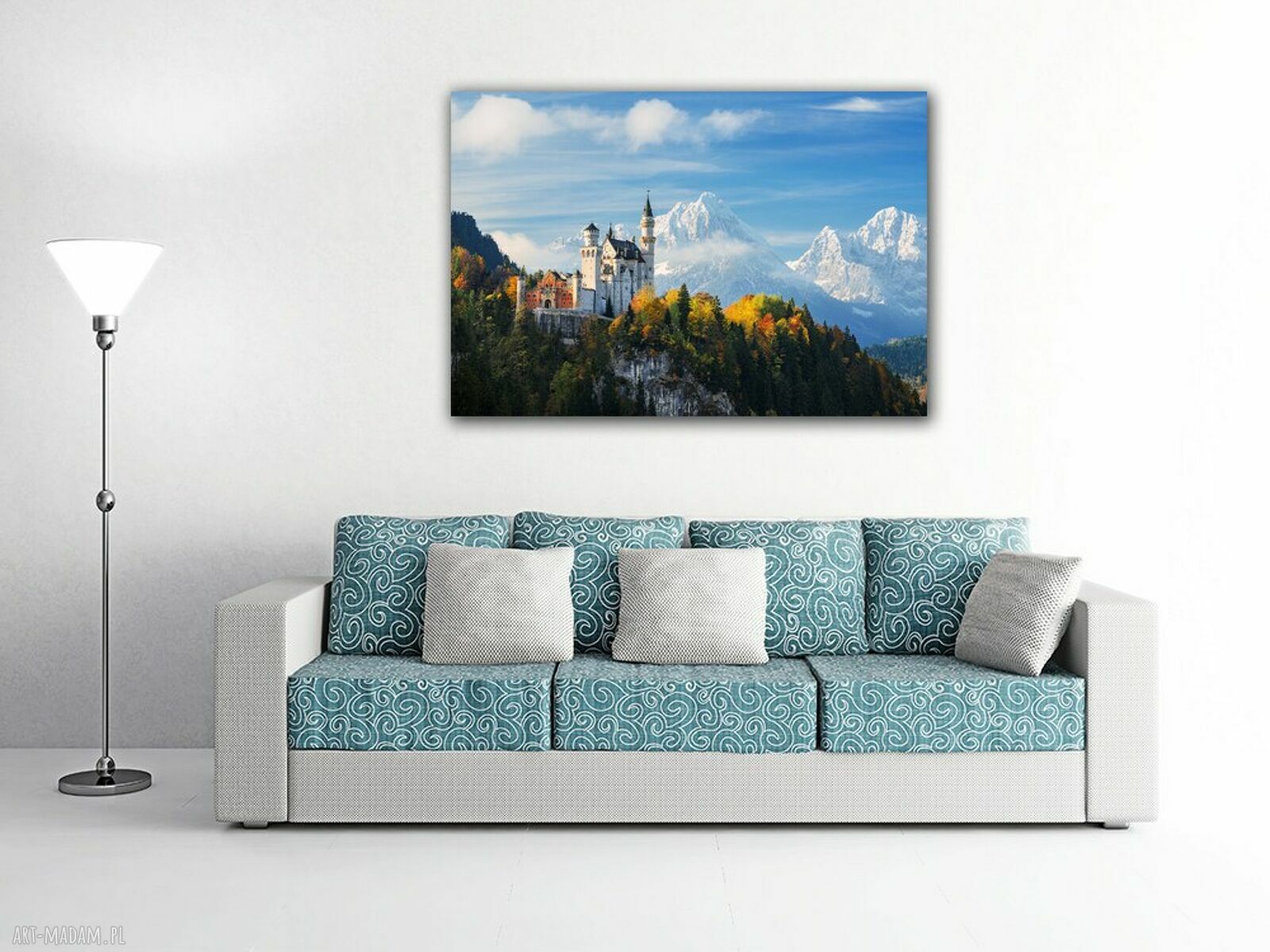 Obraz na ścianę z zamkiem Neuschwanstein 120x80 cm