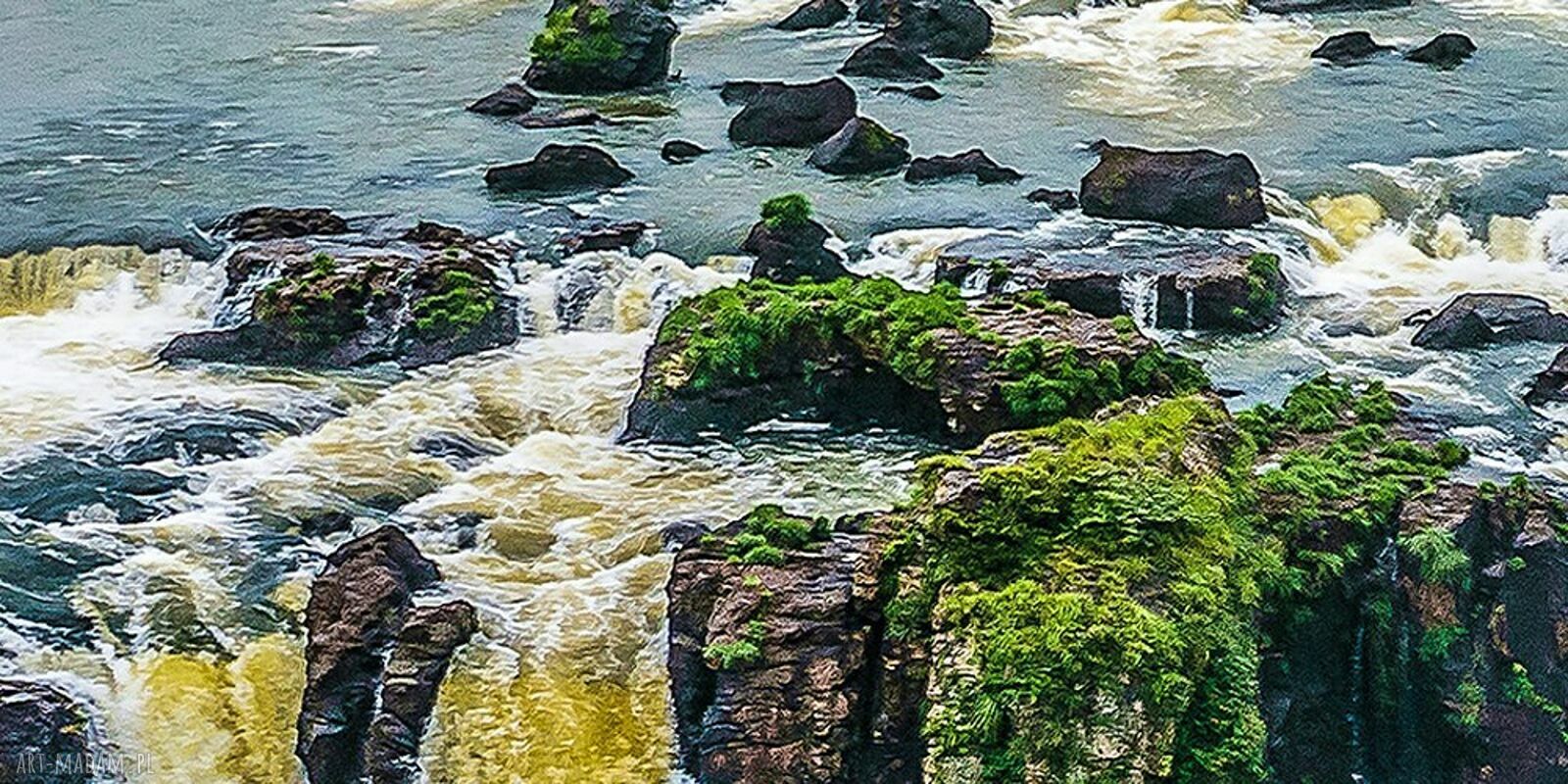 Obraz na ścianę Wodospad Iguazu - dżungla i rzeka 120x80 cm