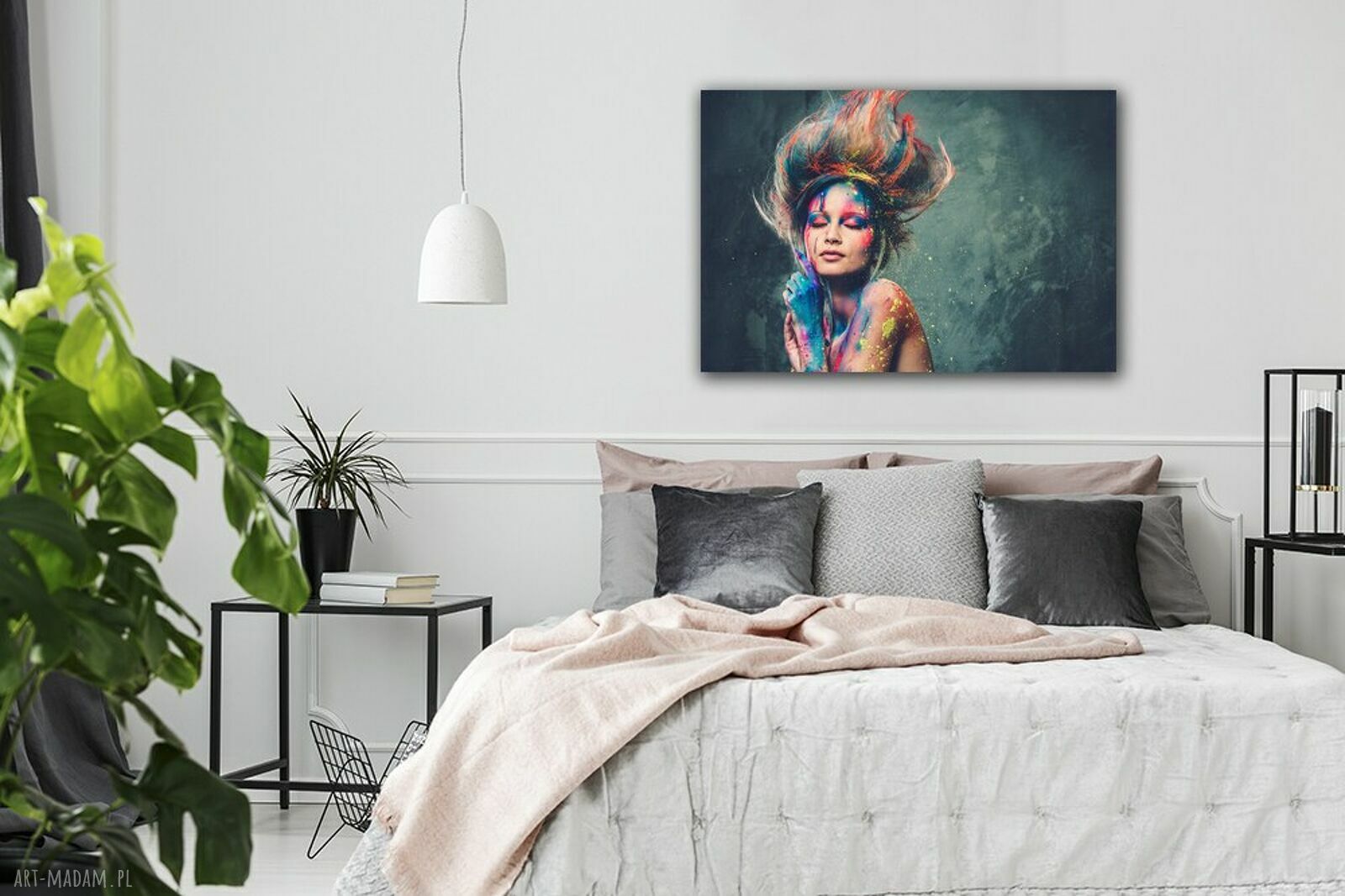 Kolorowy obraz na płótnie KOBIETA 1 w stylu pop art