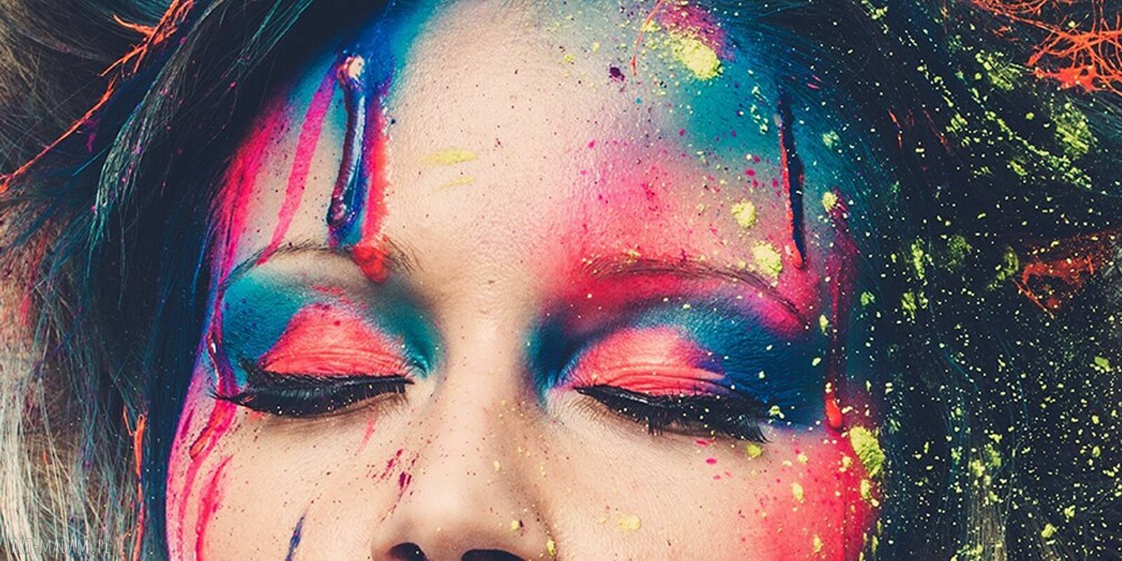Kolorowy obraz na płótnie KOBIETA 1 w stylu pop art