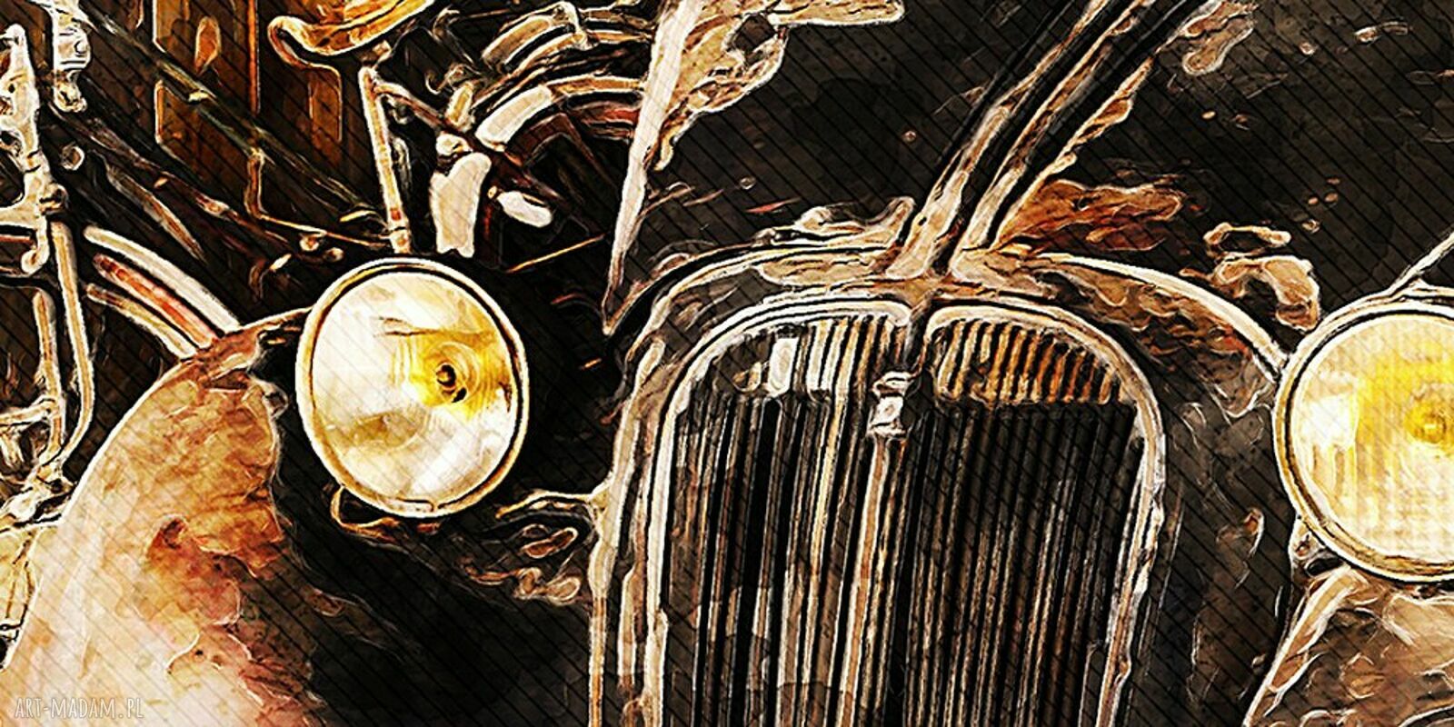 Obraz na ścianę do garażu - retro samochód 120x80 cm