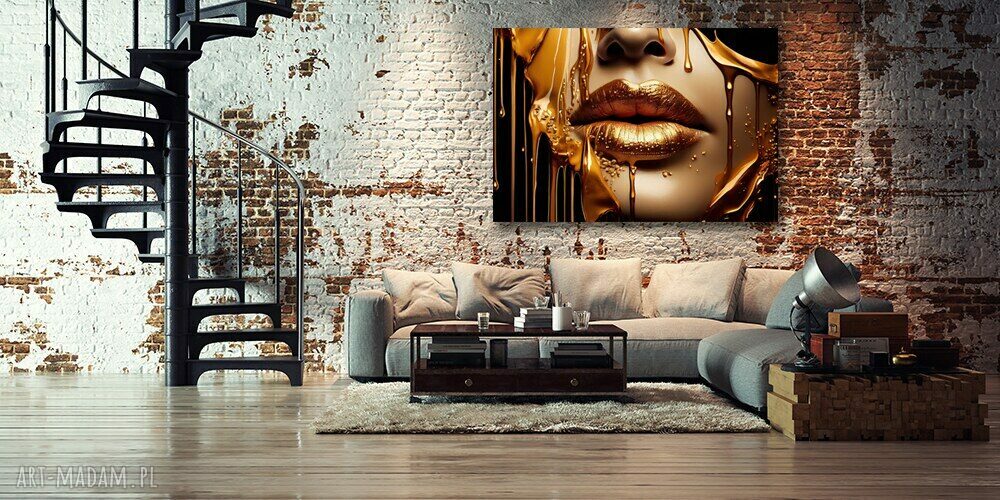 Obraz na ścianę betonowa USTA x7 Pop-Art 120x80