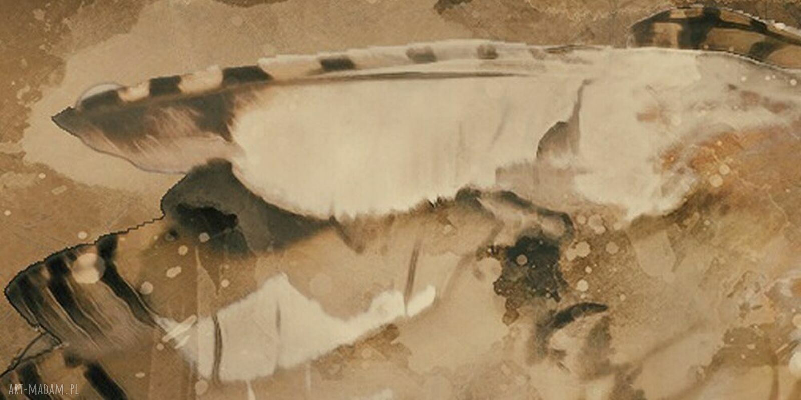 Obraz na płótnie Sowa w lesie - vintage sepia 120x80 cm