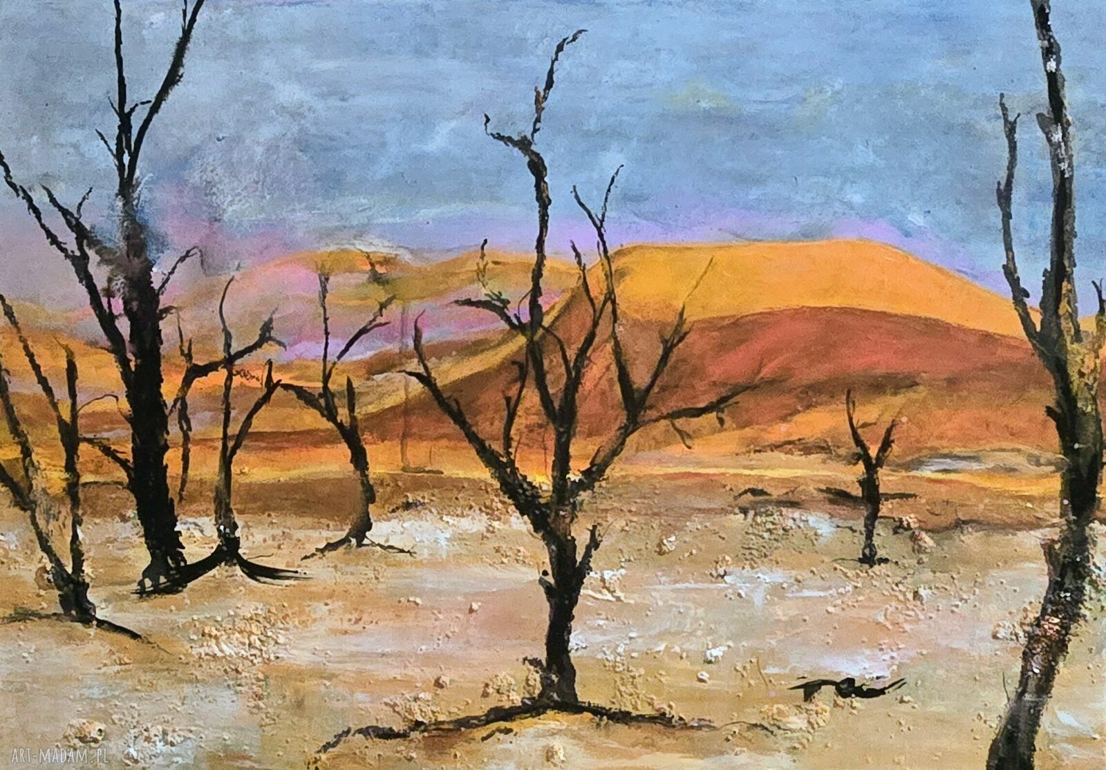 Namibia - ręcznie malowany obraz akrylowy na płótnie 50x70 cm
