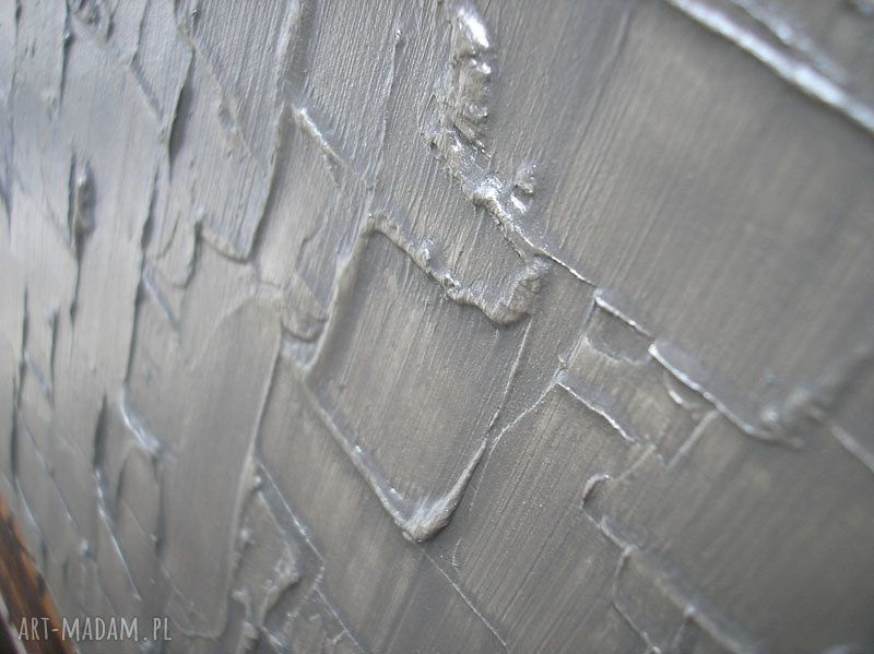 obraz NOWOCZESNY SREBRNY 3D - 126x70cm - srebro