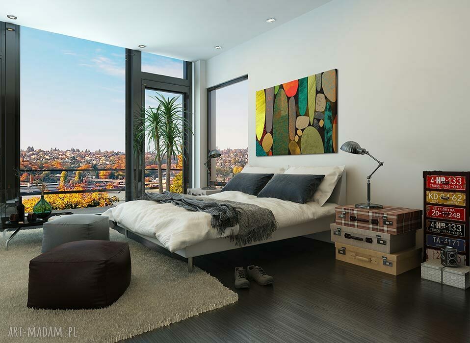Nowoczesny obraz drukowany na płótnie 120x80 cm - kolorowa abstrakcja