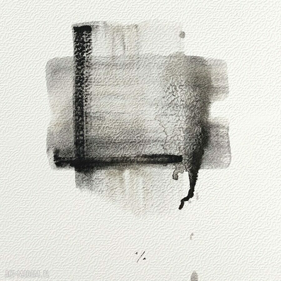 Obraz olejny na papierze "Ślady" 03 w sepii - dekoracja do sypialni 40x30 cm