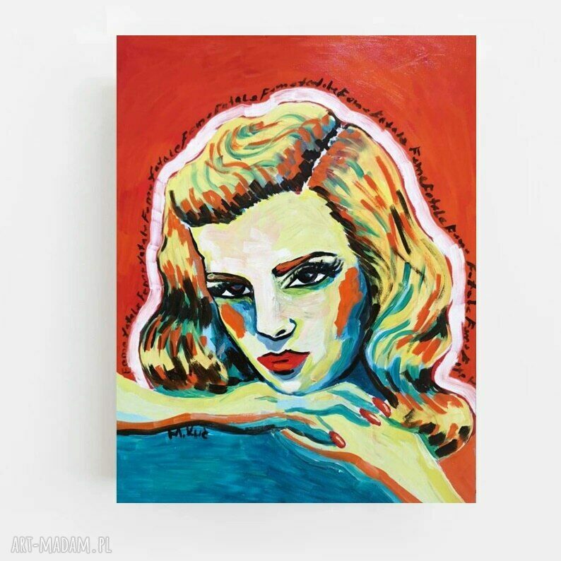 Obraz olejny Gilda - Rita Hayworth na zamówienie, 30x40 cm (edycja limitowana)