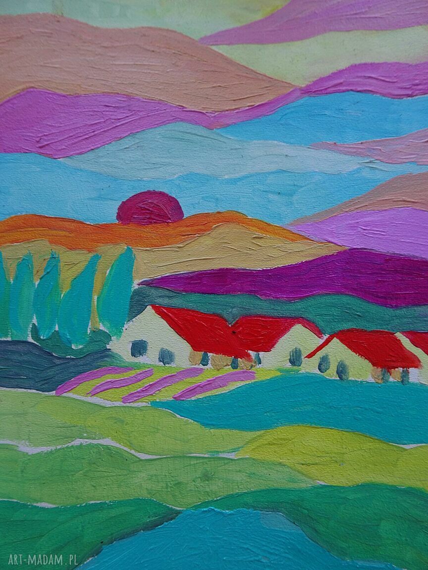 Obraz olejny Pejzaż w dolinie do salonu - na zamówienie (edycja limitowana)
