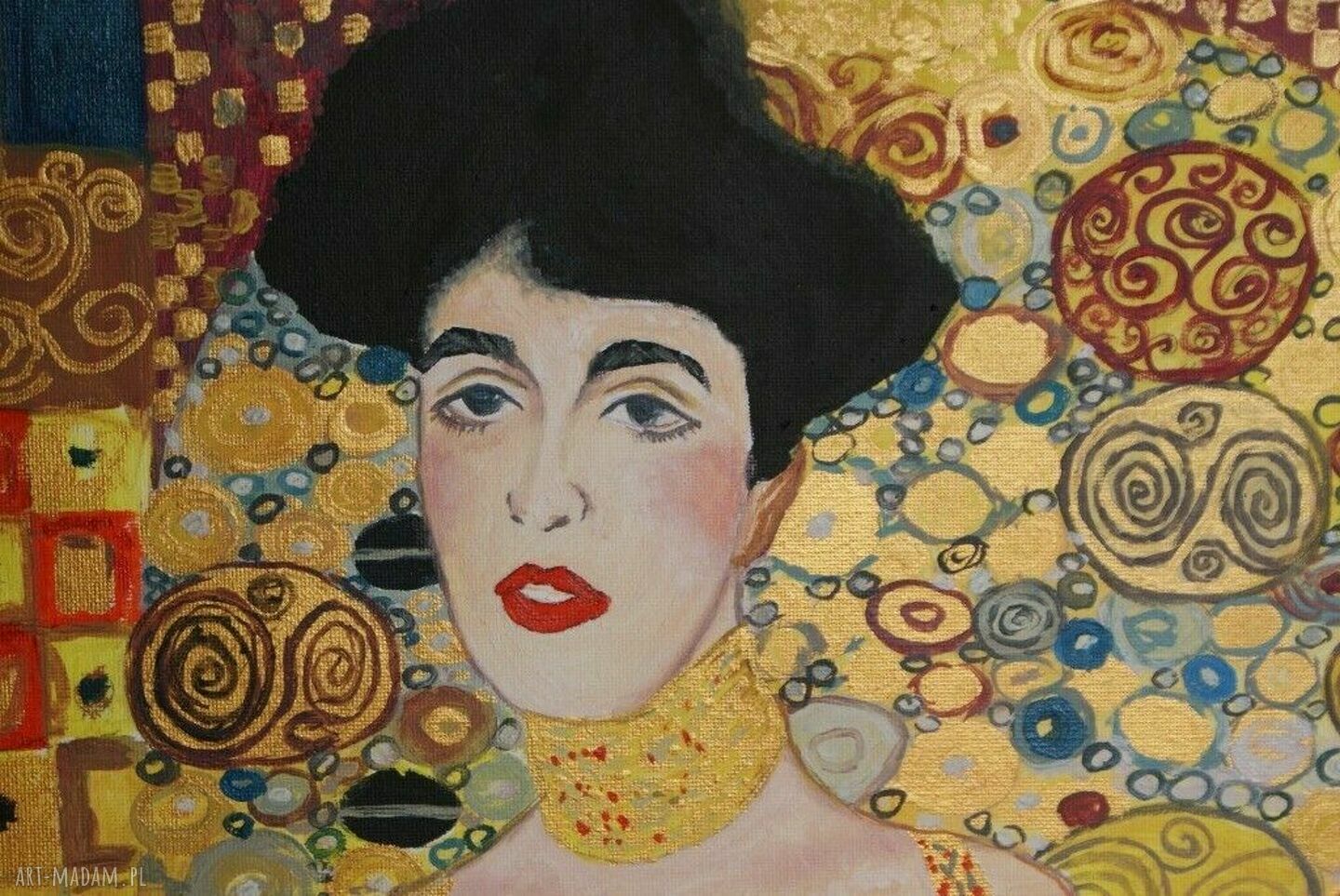 Obraz olejny Adele Bloch Gustav Klimt - 30 x 40 cm, boki zamalowane