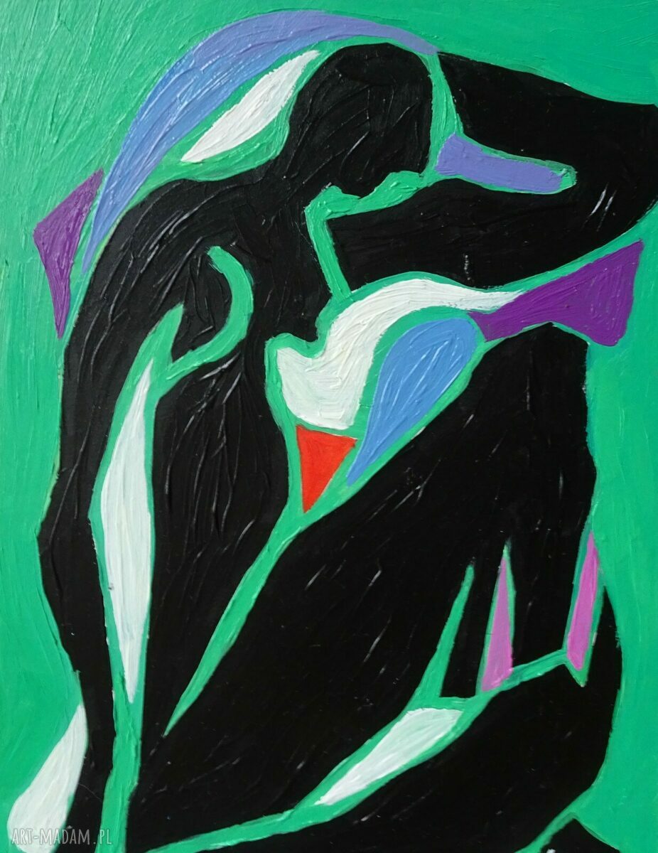 Obraz olejny do salonu Kolorowy Taniec - fowizm (Matisse style)