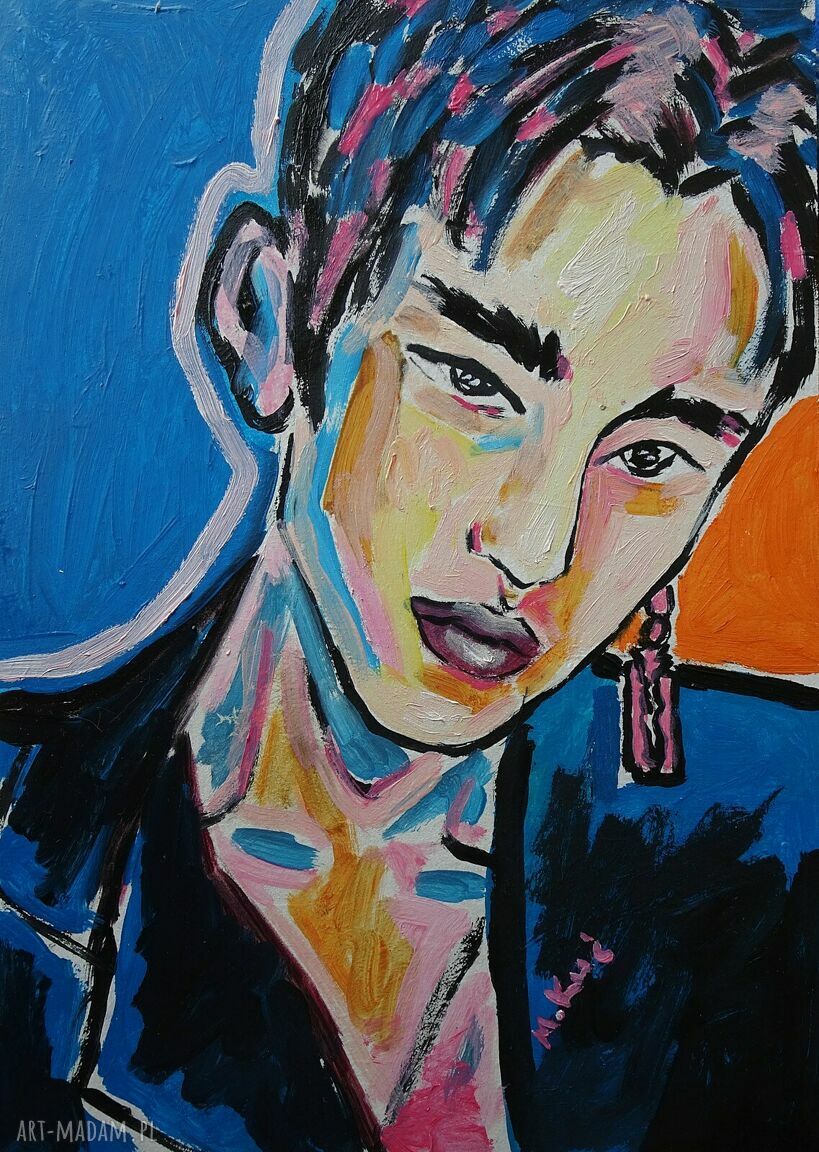 Obraz olejny do salonu NCT K-pop - Winwin, 21x29 cm, edycja limitowana