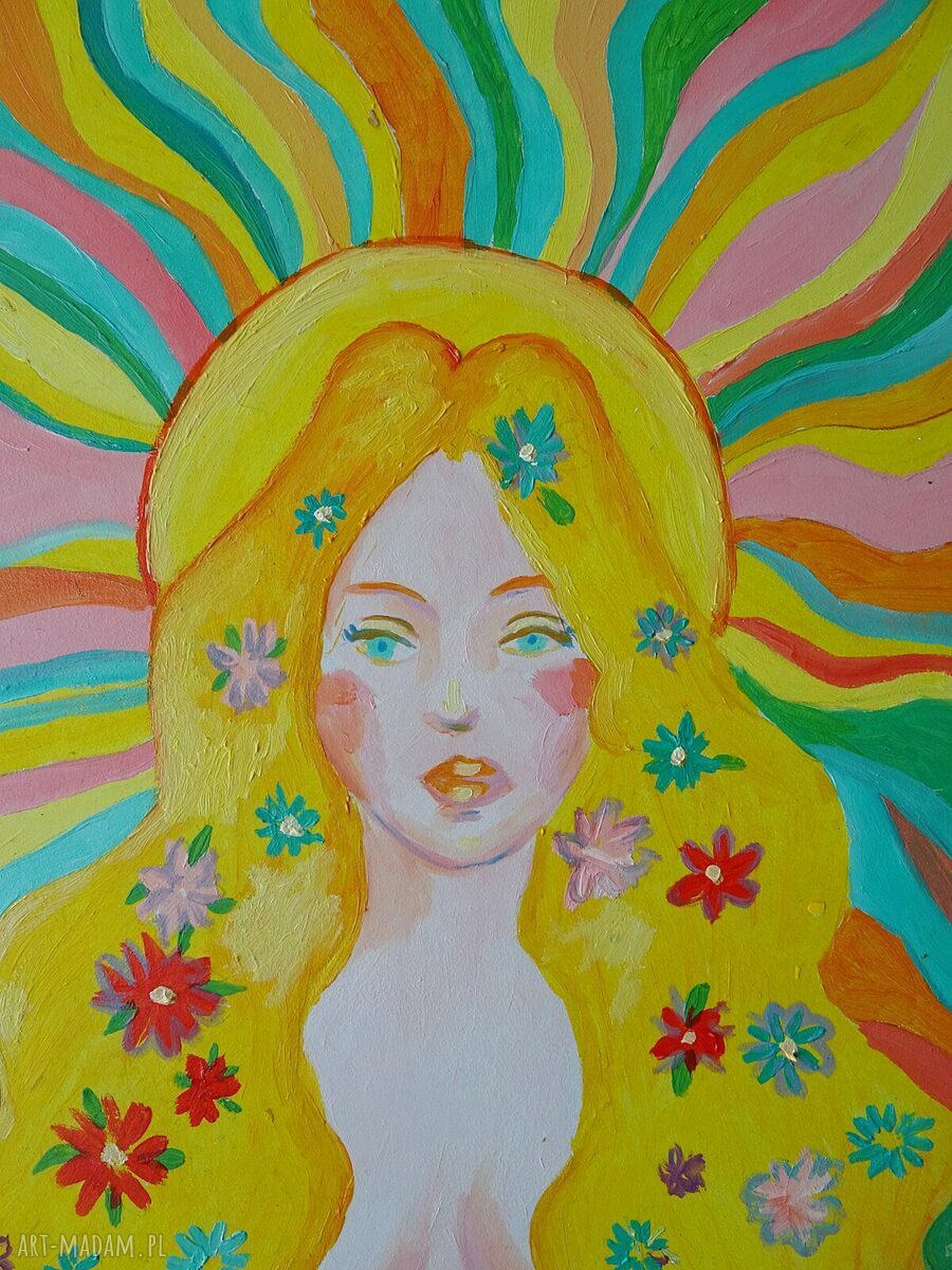Obraz olejny Pani Wiosna - portret 30 x 40 cm