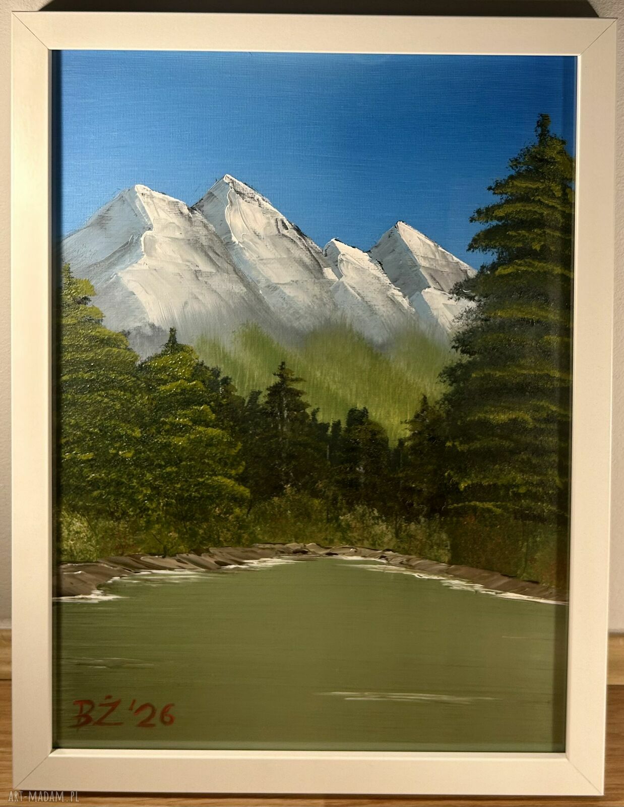 Górski pejzaż - ręcznie malowany obraz olejny 30x40 cm